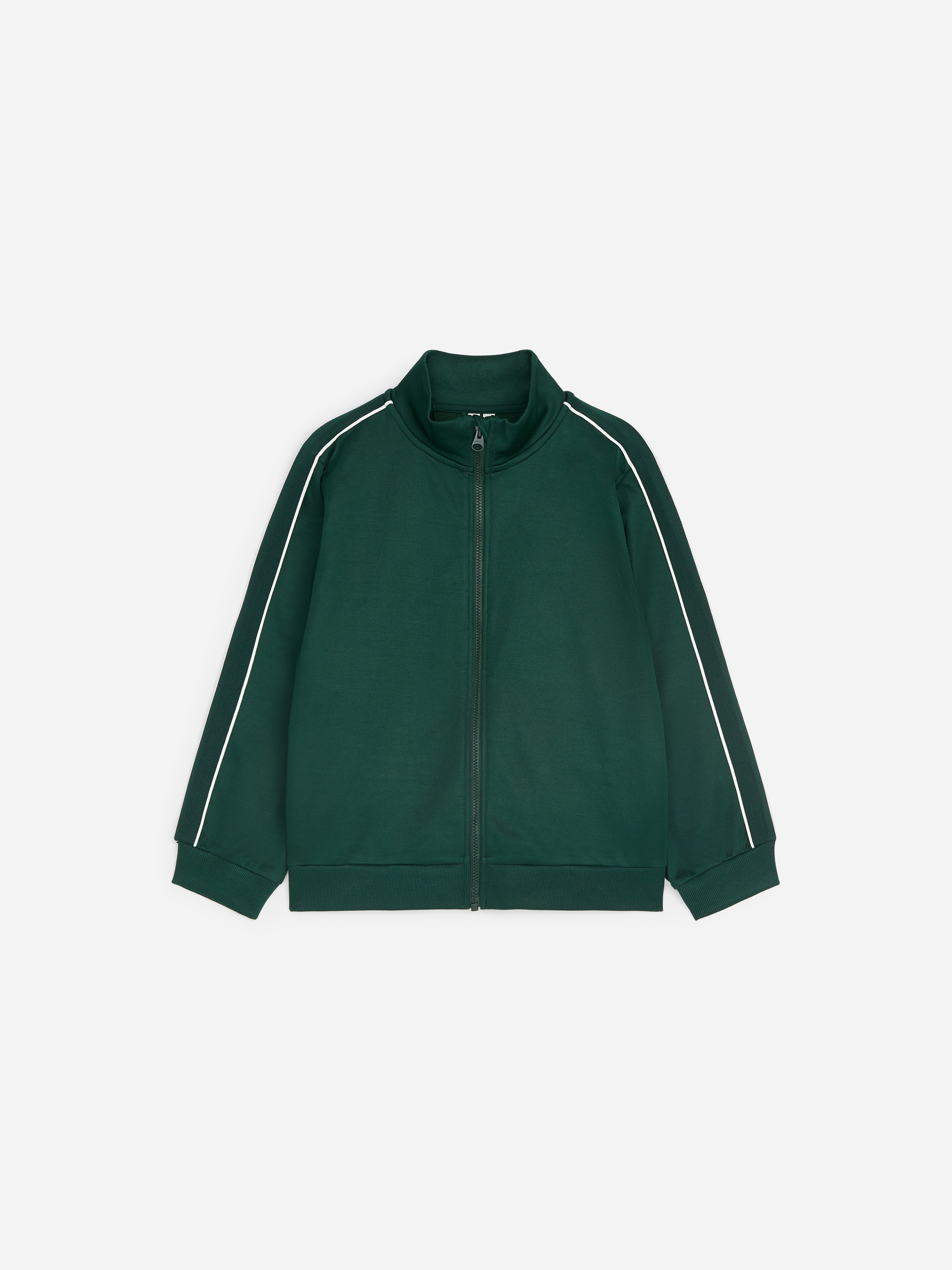 Sporty Zip Jacket - Dark Green/Bright Blue