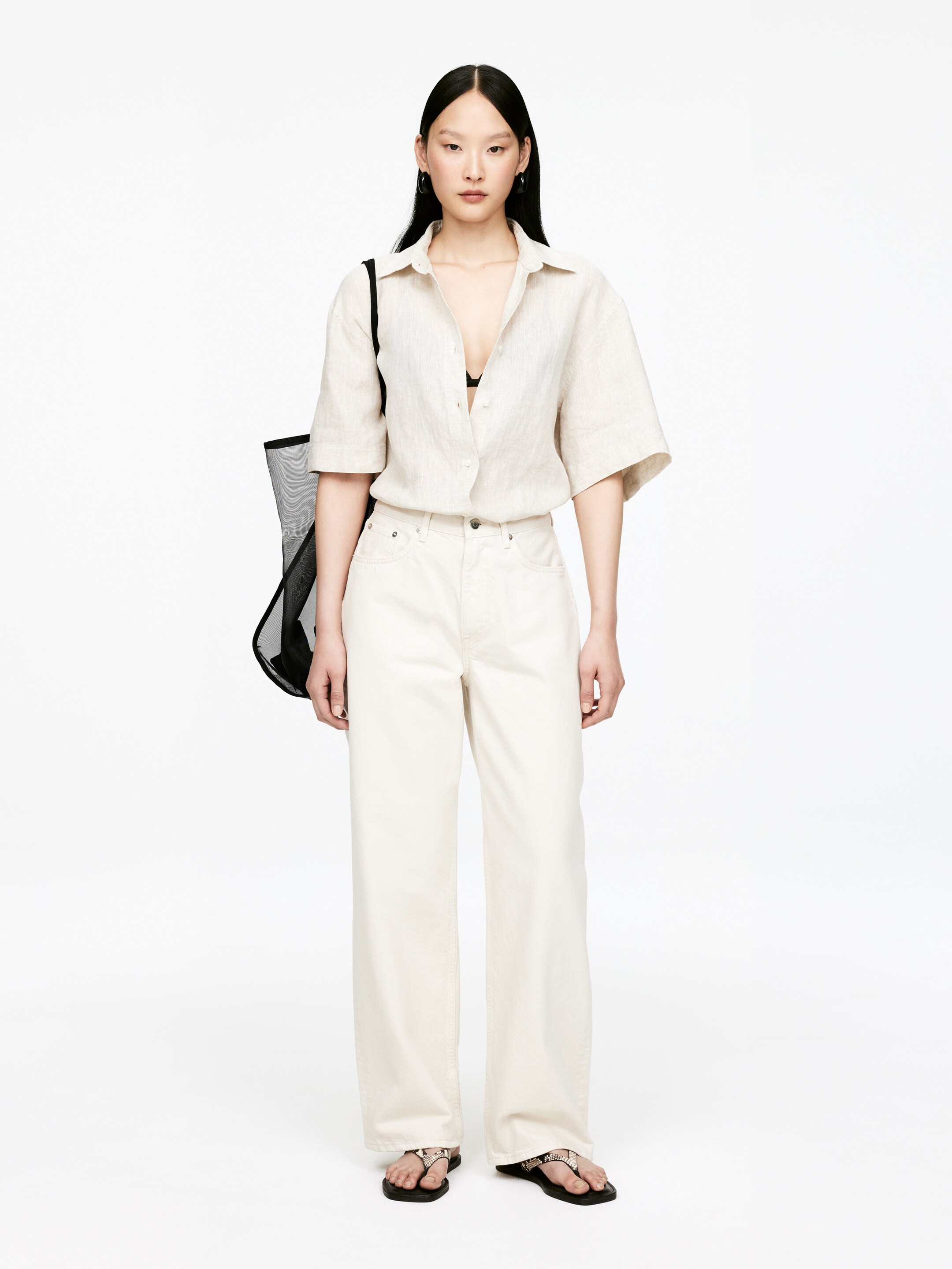 Ver imagen más grande: Sandalias de tiras de piel - Beige/serpiente - MUJER | H&M ES 1