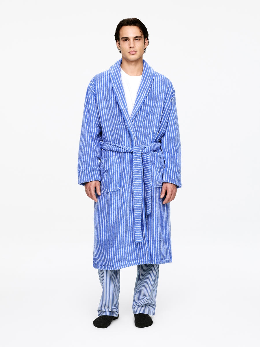 Arket Mænd Blå Cotton Terry Bathrobe -, S/M