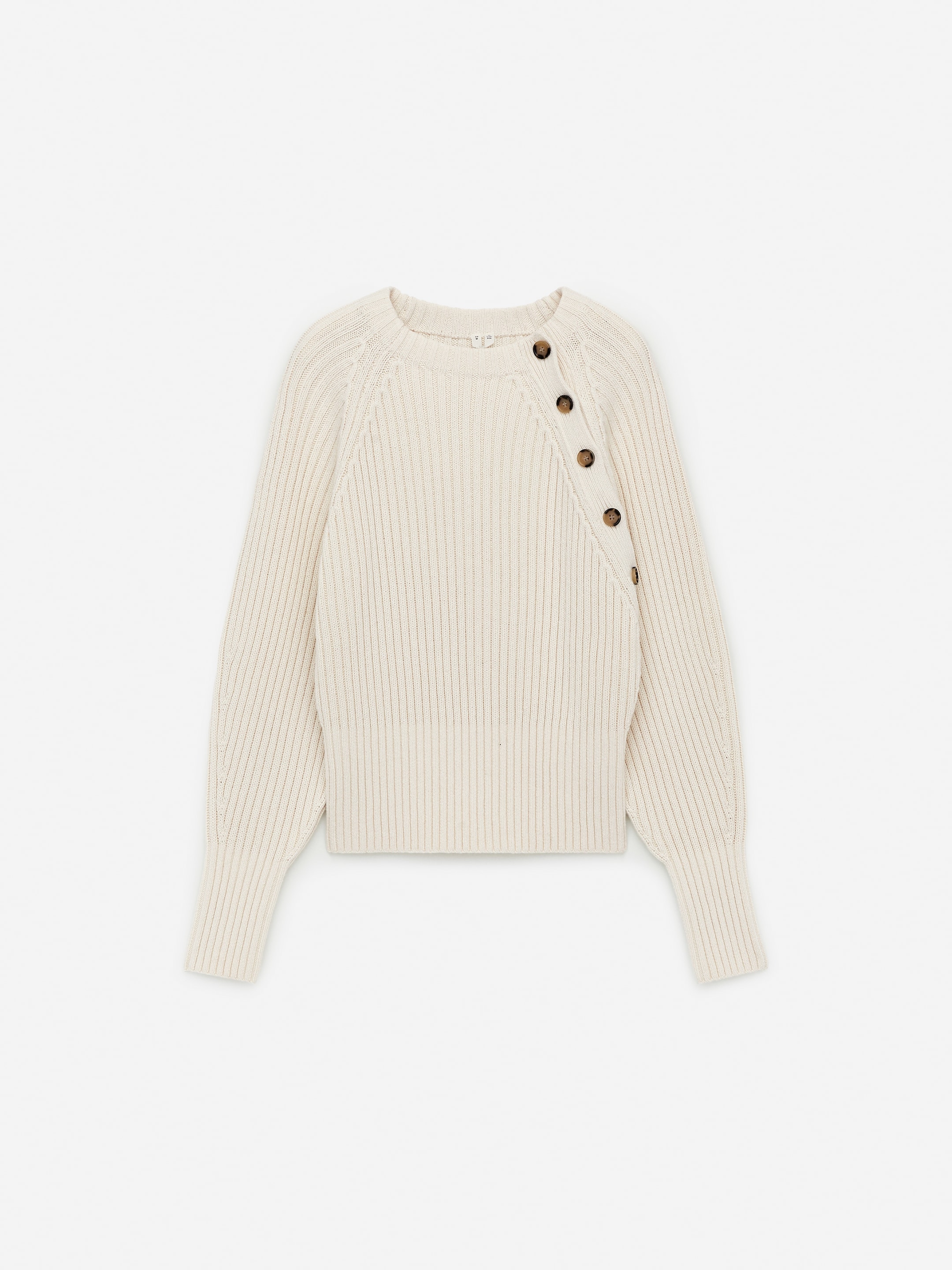 Cotton-Wool Jumper - Off White - Regular fit - Women - StillMedia/DescriptiveStillLife - 1