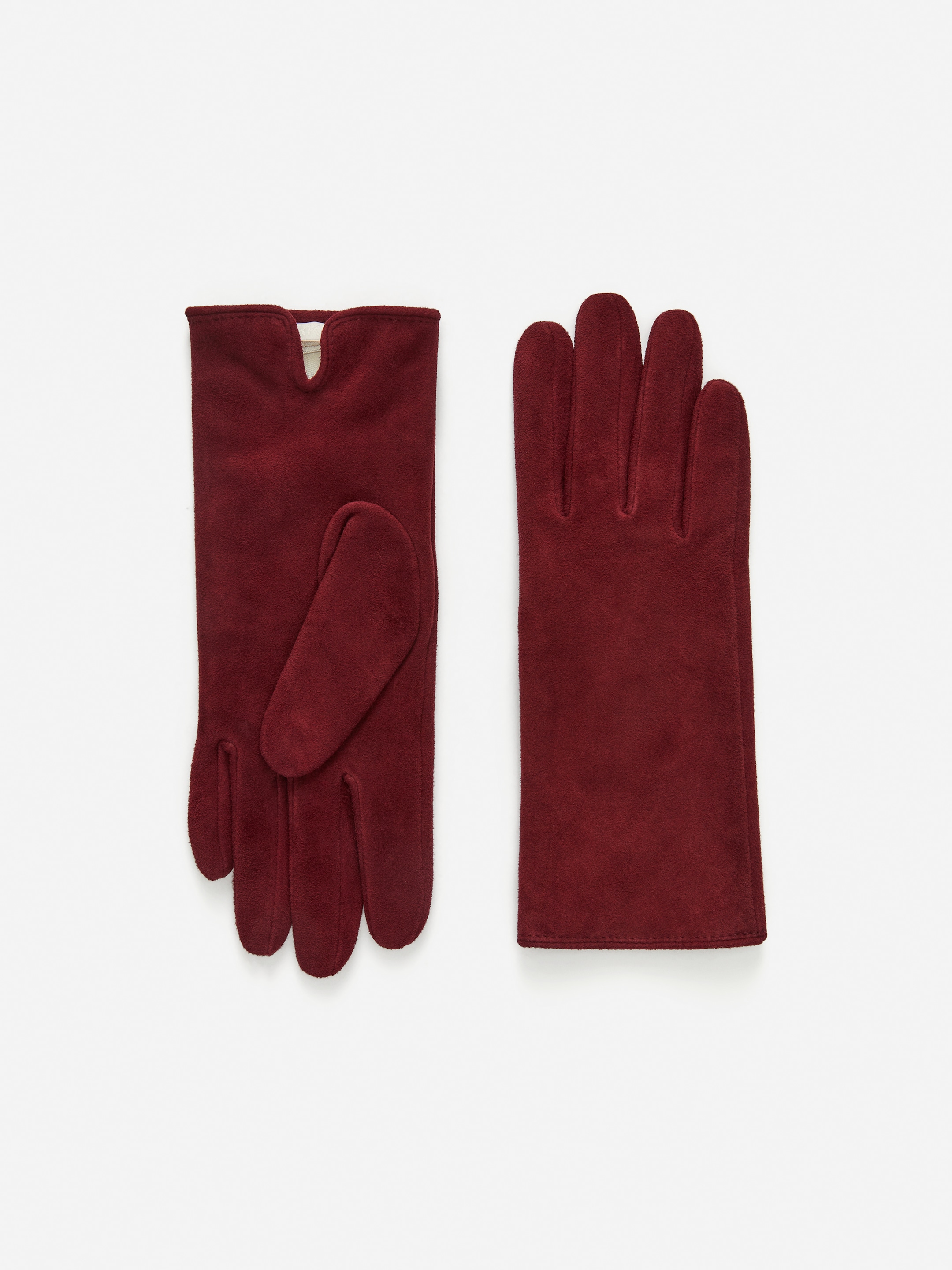Suede Gloves - Dark Red - Women - StillMedia/DescriptiveStillLife - 2
