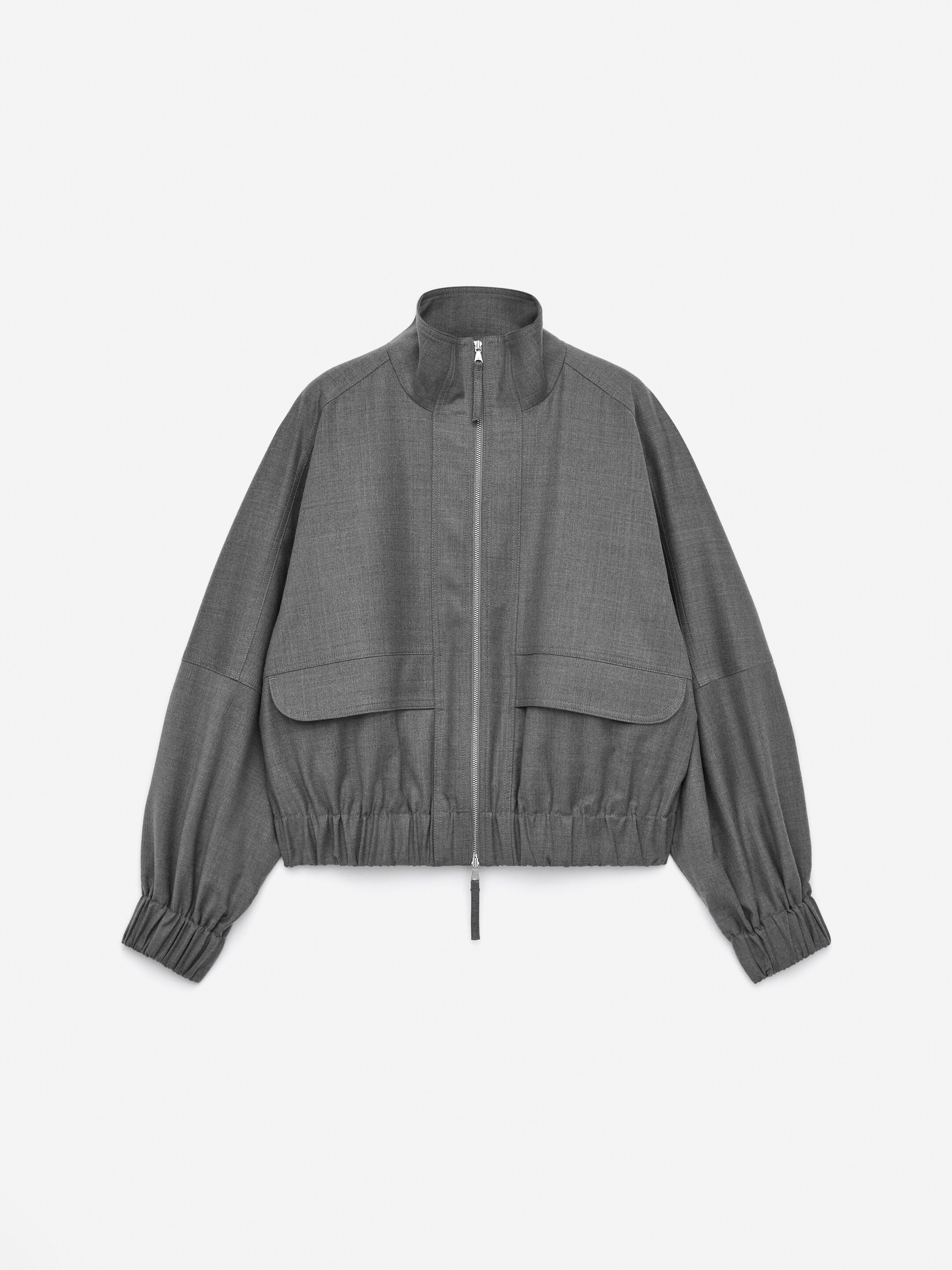 Visa större bild: Jacka i ullblandning - Mörkgrå - DAM | H&M SE 5