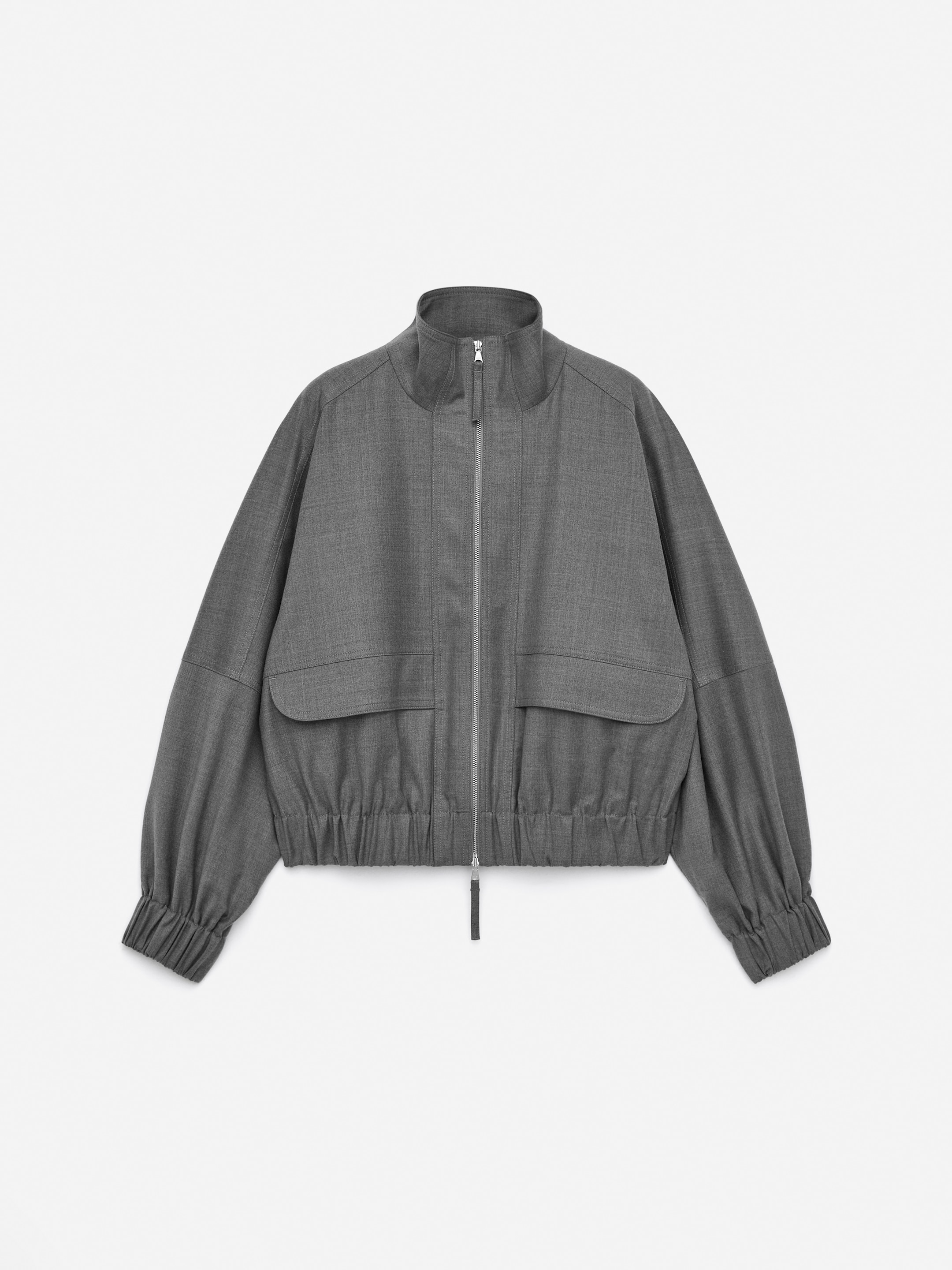 Wool-Blend Jacket-#5B5C5F-16361