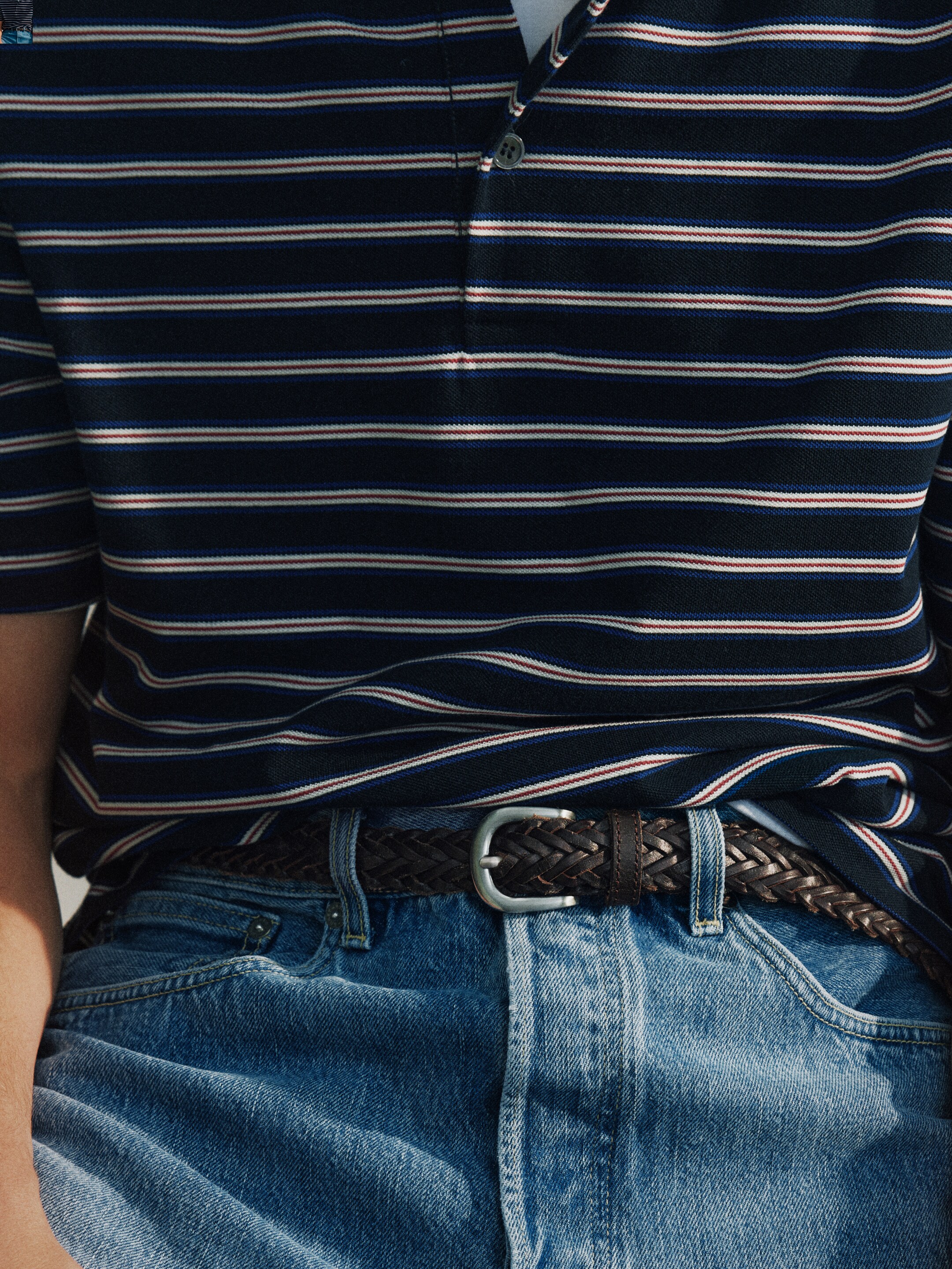 Braided Leather Belt - Dark Brown - Men - StillMedia/Environmental - 1