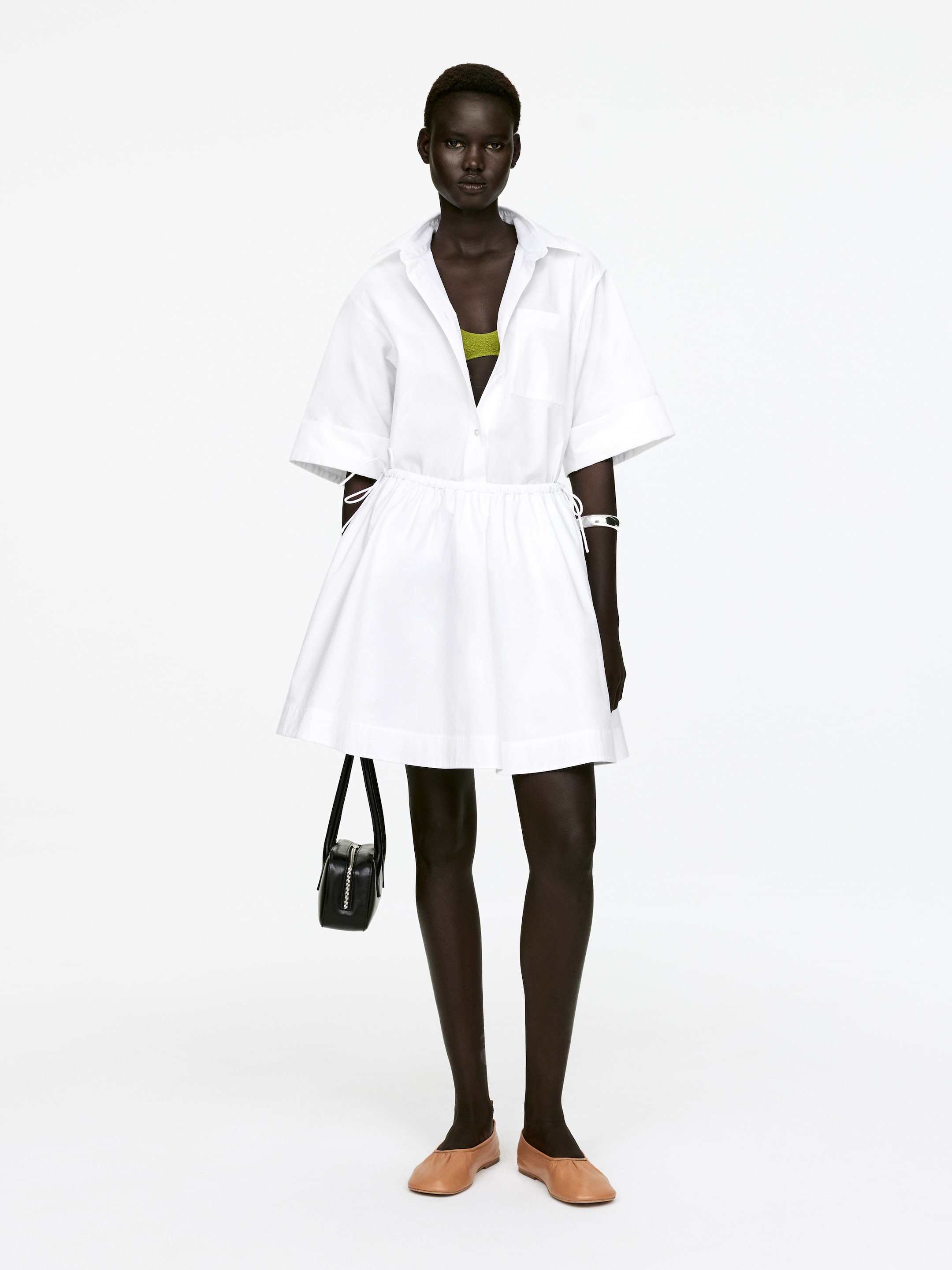 Ver imagen más grande: Minifalda de algodón - Blanco - MUJER | H&M ES 1