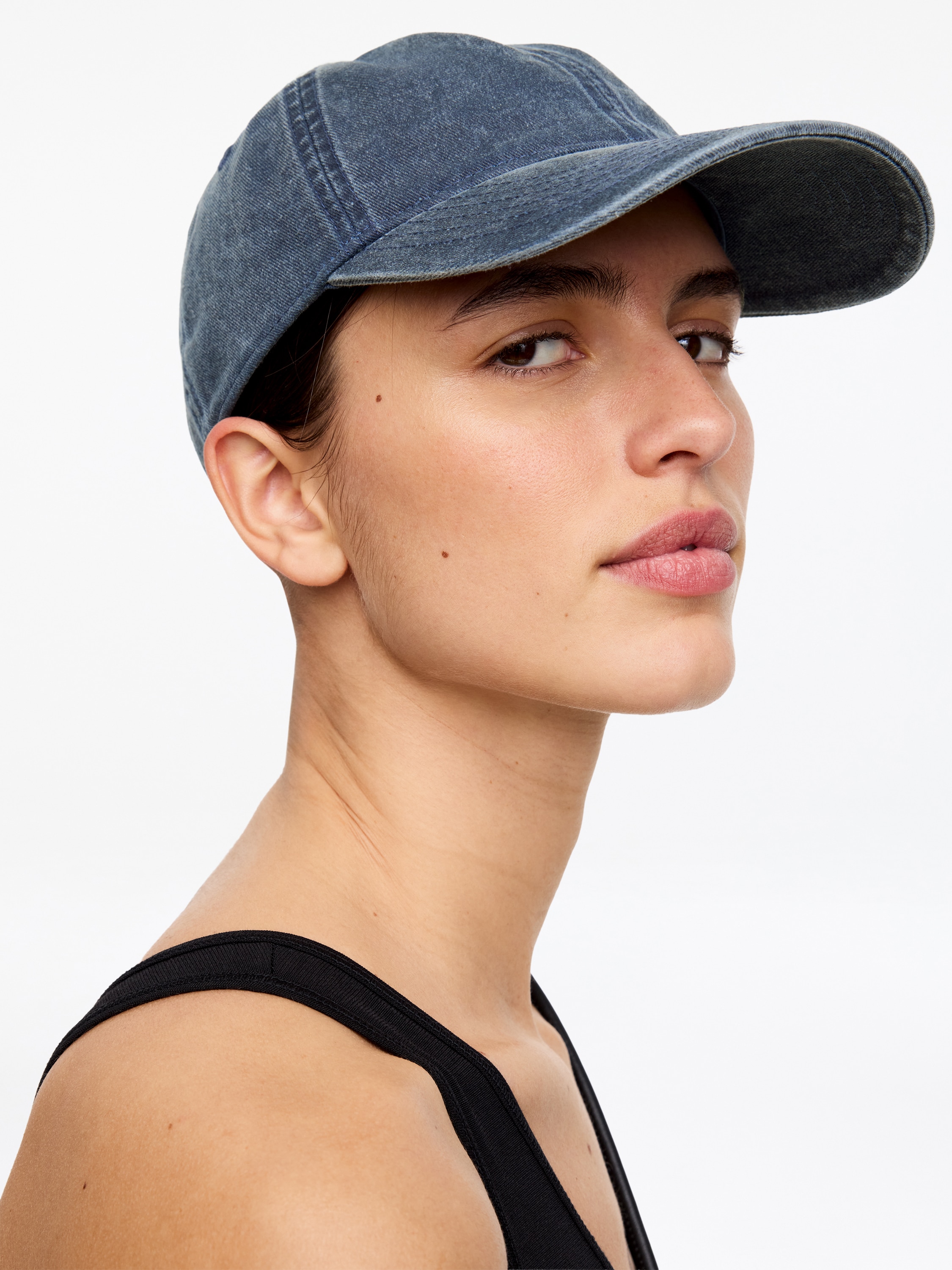 Keps i tvättad bomull - Blå/Tvättad brun/Rosa