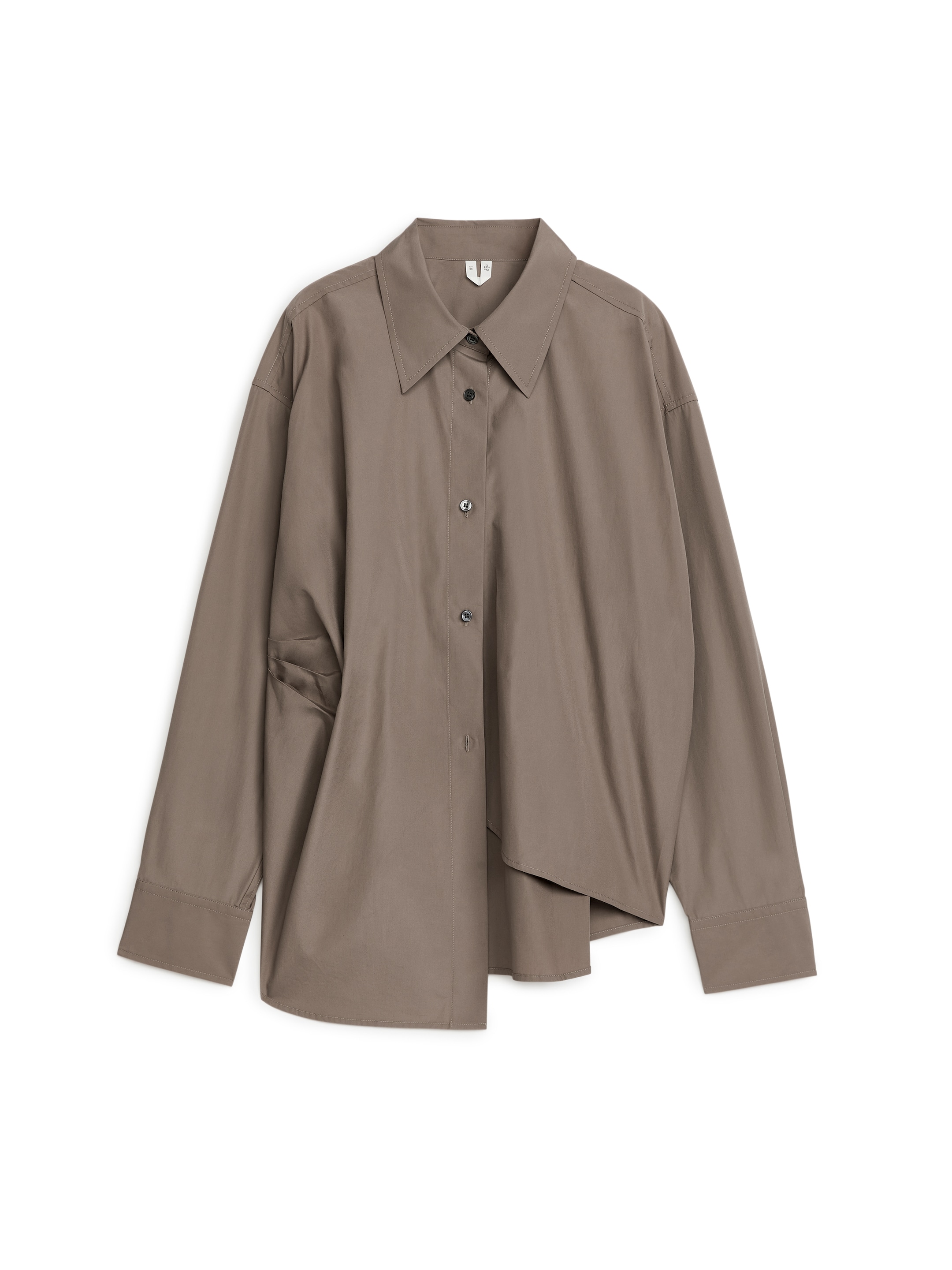 Asymmetrisk omlottskjorta - Mullvadsgrå - Regular fit - Women - StillMedia/DescriptiveStillLife - 1