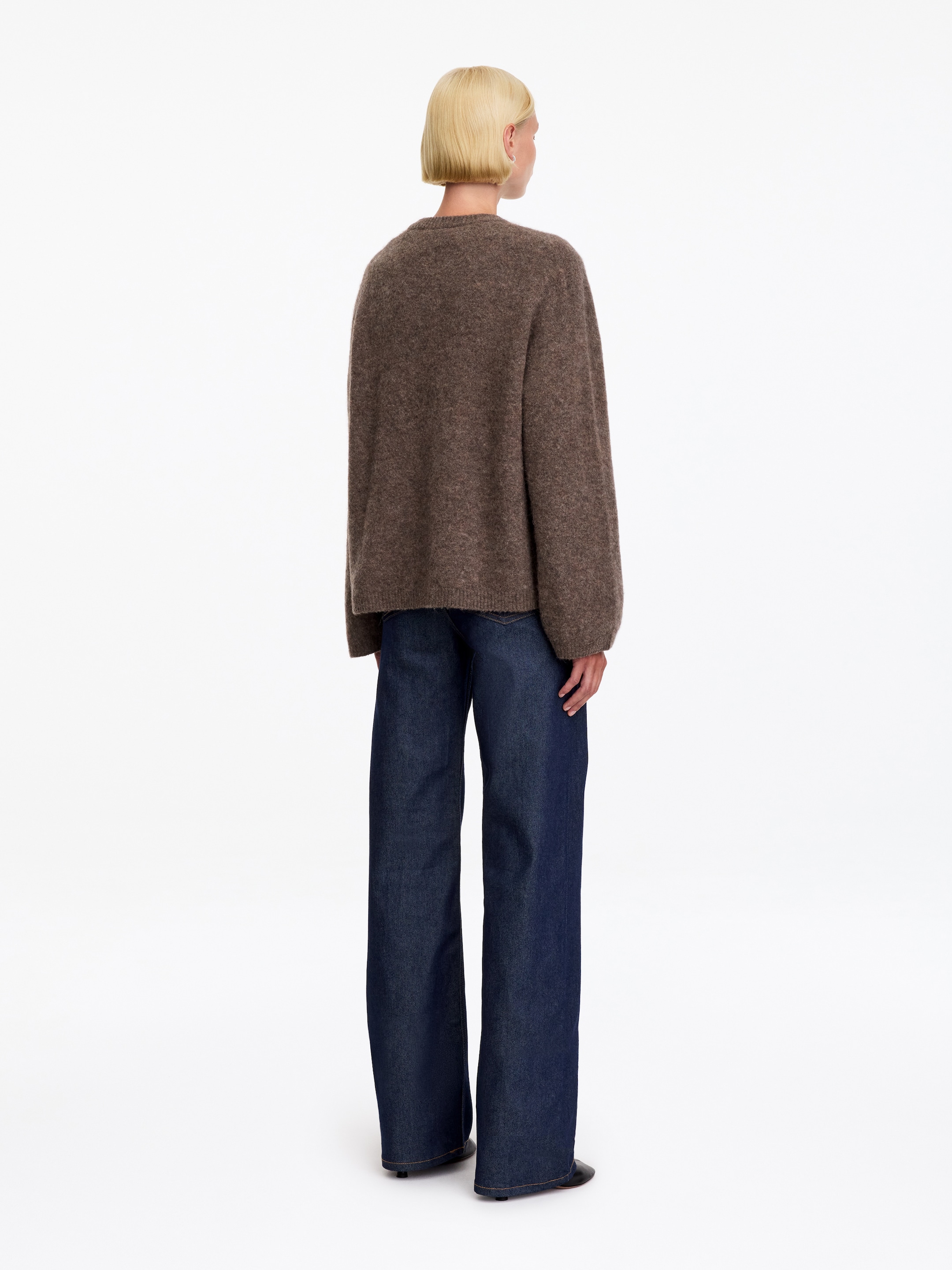 Jersey de mezcla de lana y alpaca - Marrón - Oversized - women - StillMedia/Lookbook - 2