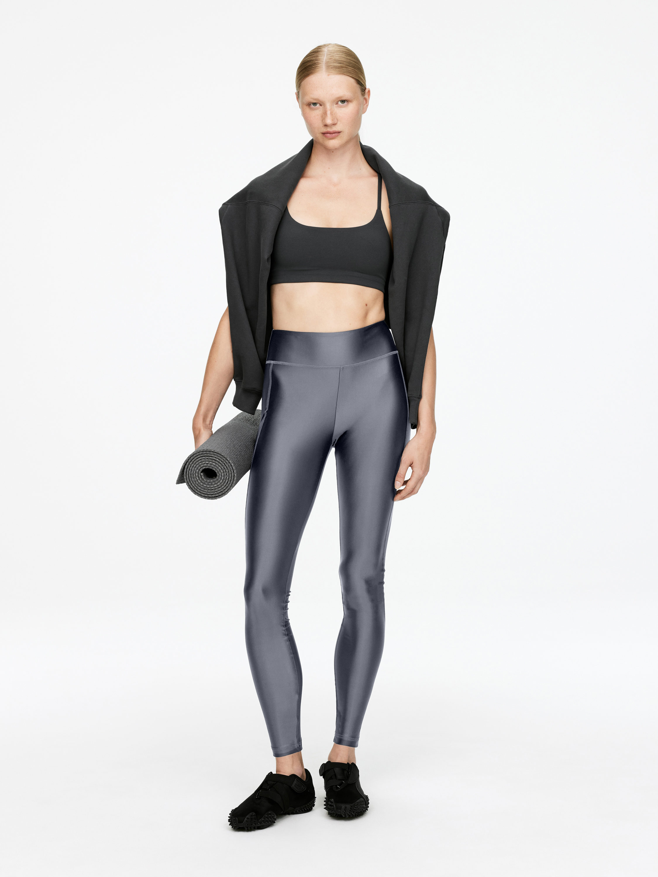 Shiny Leggings-#48474B-16789