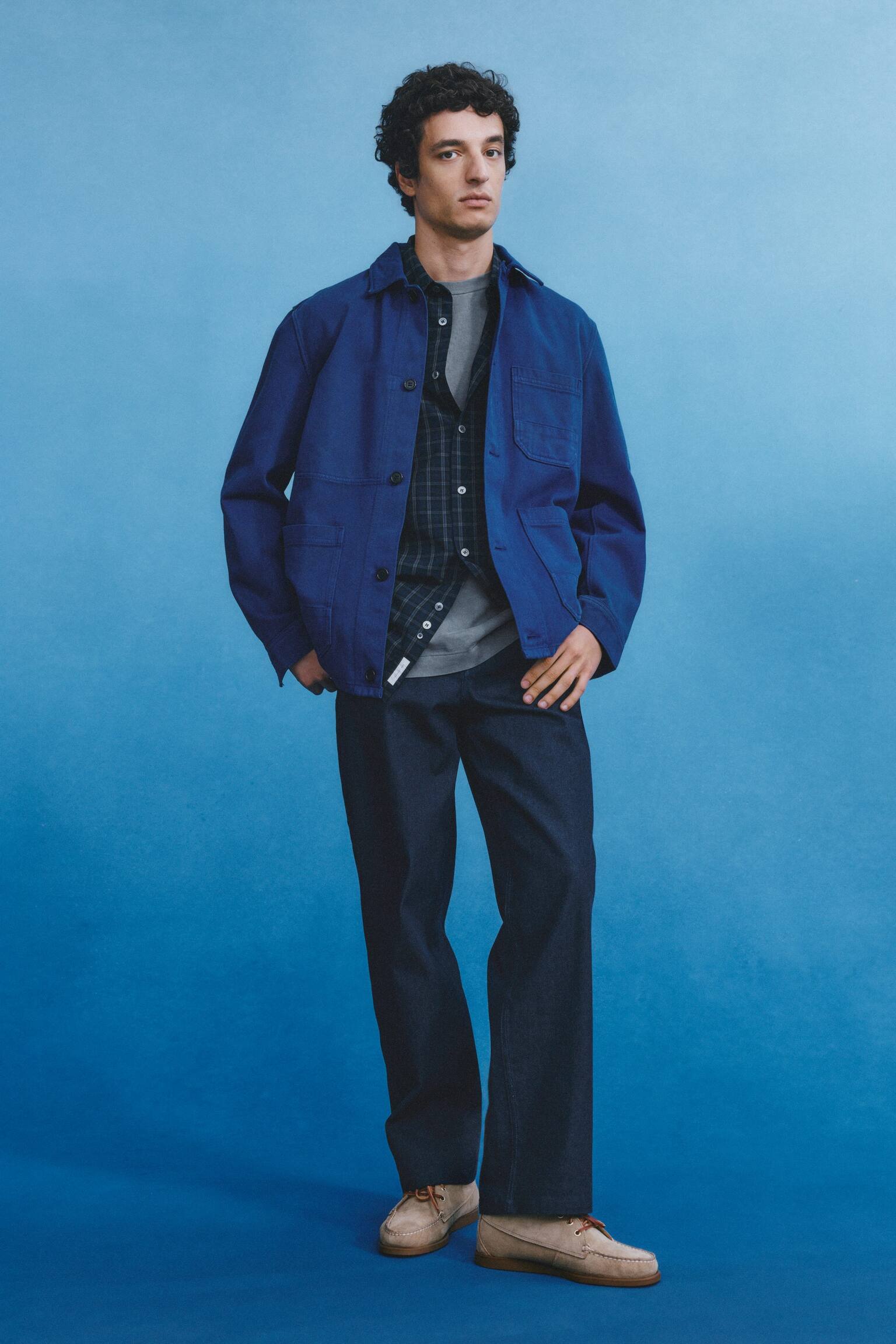 T-shirt décontracté - Bleu/Vert délavé/gris/Beige - 3