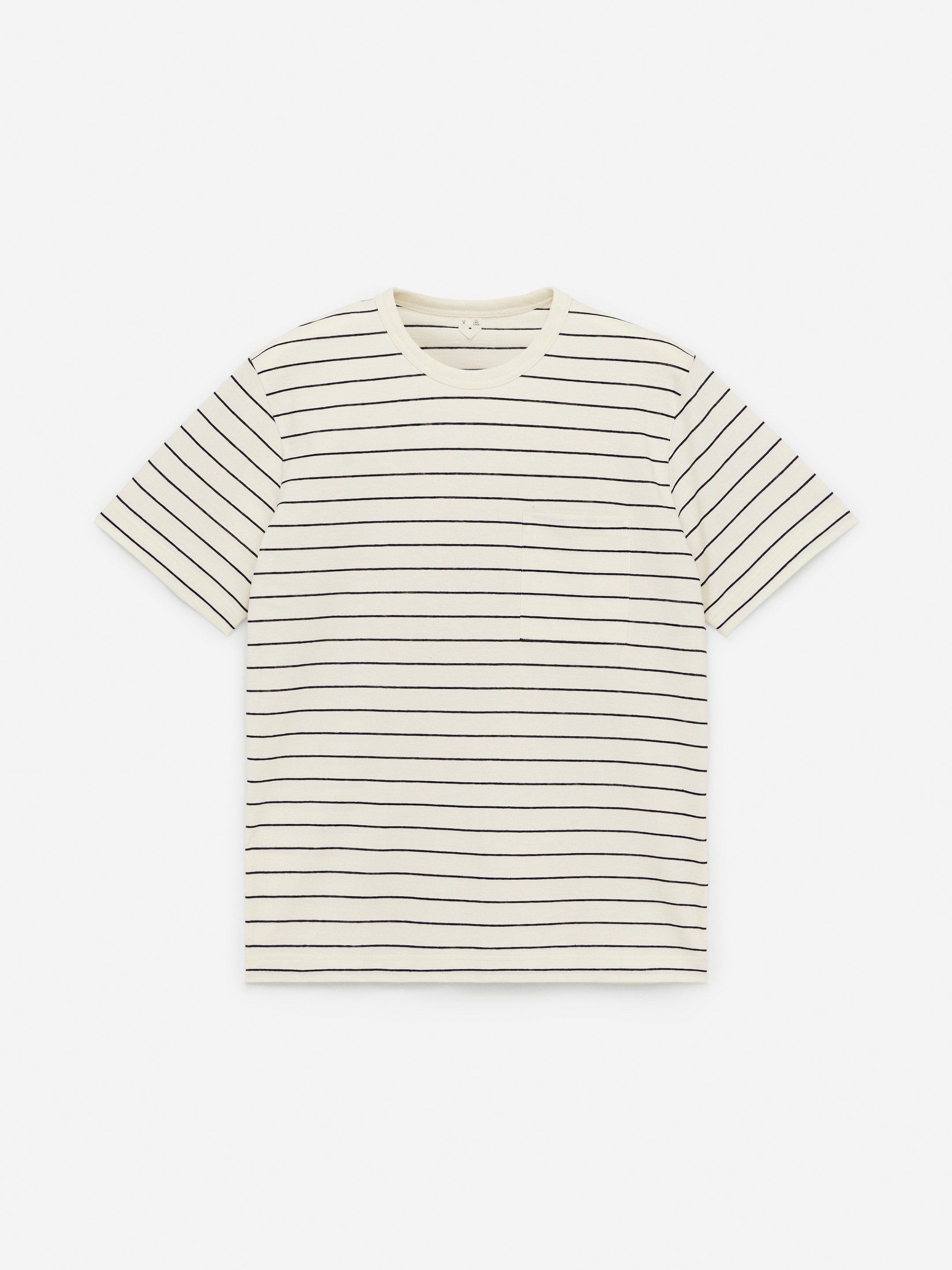T-Shirt aus Baumwolle und Leinen - Weiß/Dunkelblau - Regular Fit - Herren - StillMedia/DescriptiveStillLife - 2