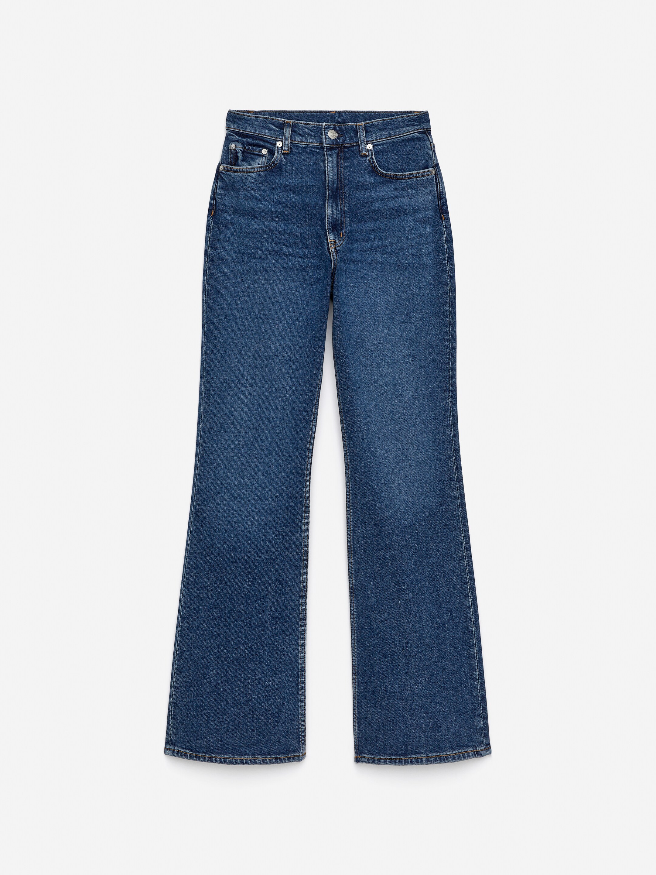 Ver imagen más grande: Vaqueros flared altos RAIN - Azul medio - MUJER | H&M ES 5