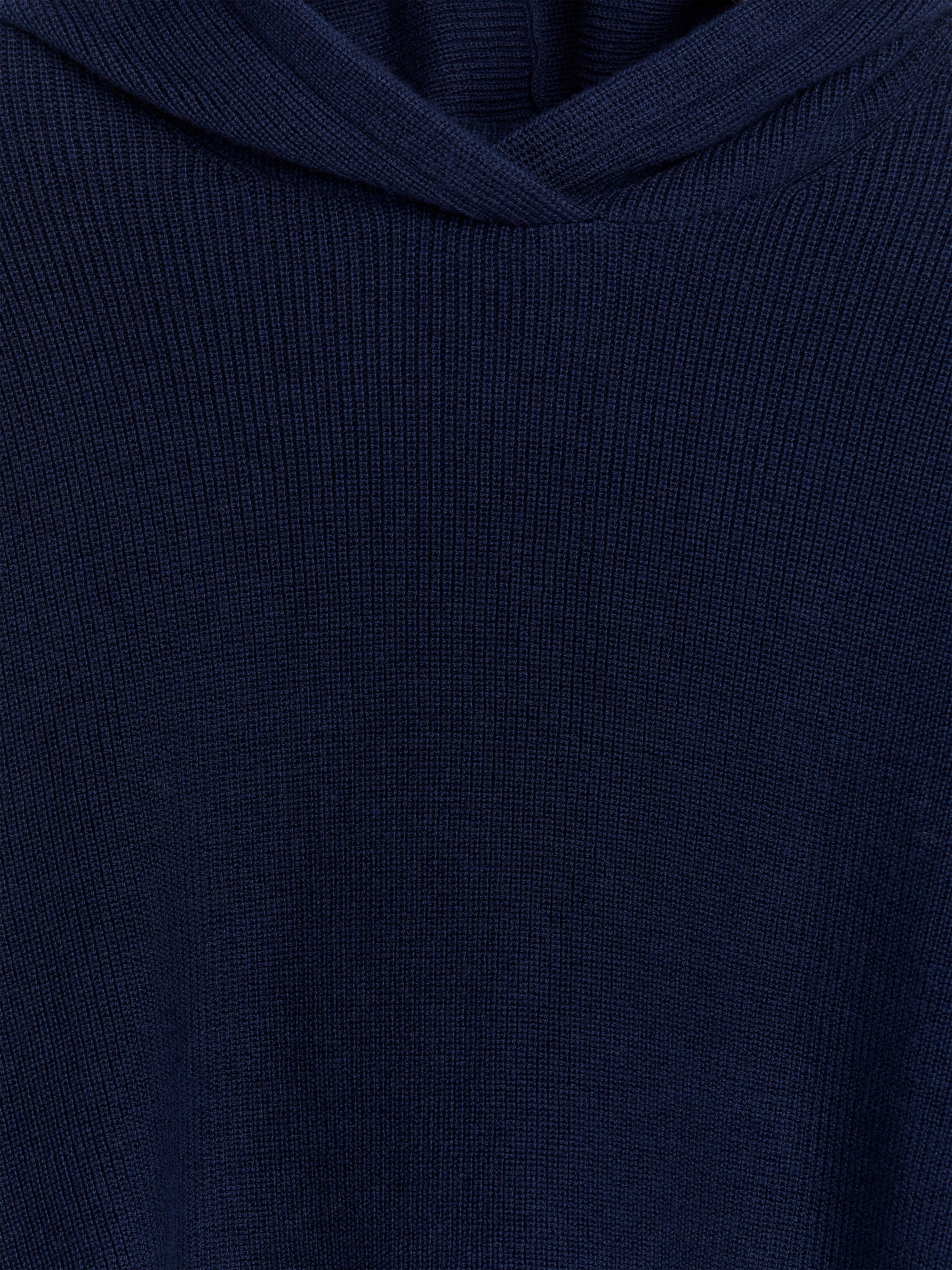Contrast-Colour Knit Hoodie - Dark Blue - Relaxed fit - Children - StillMedia/DescriptiveDetail - 1