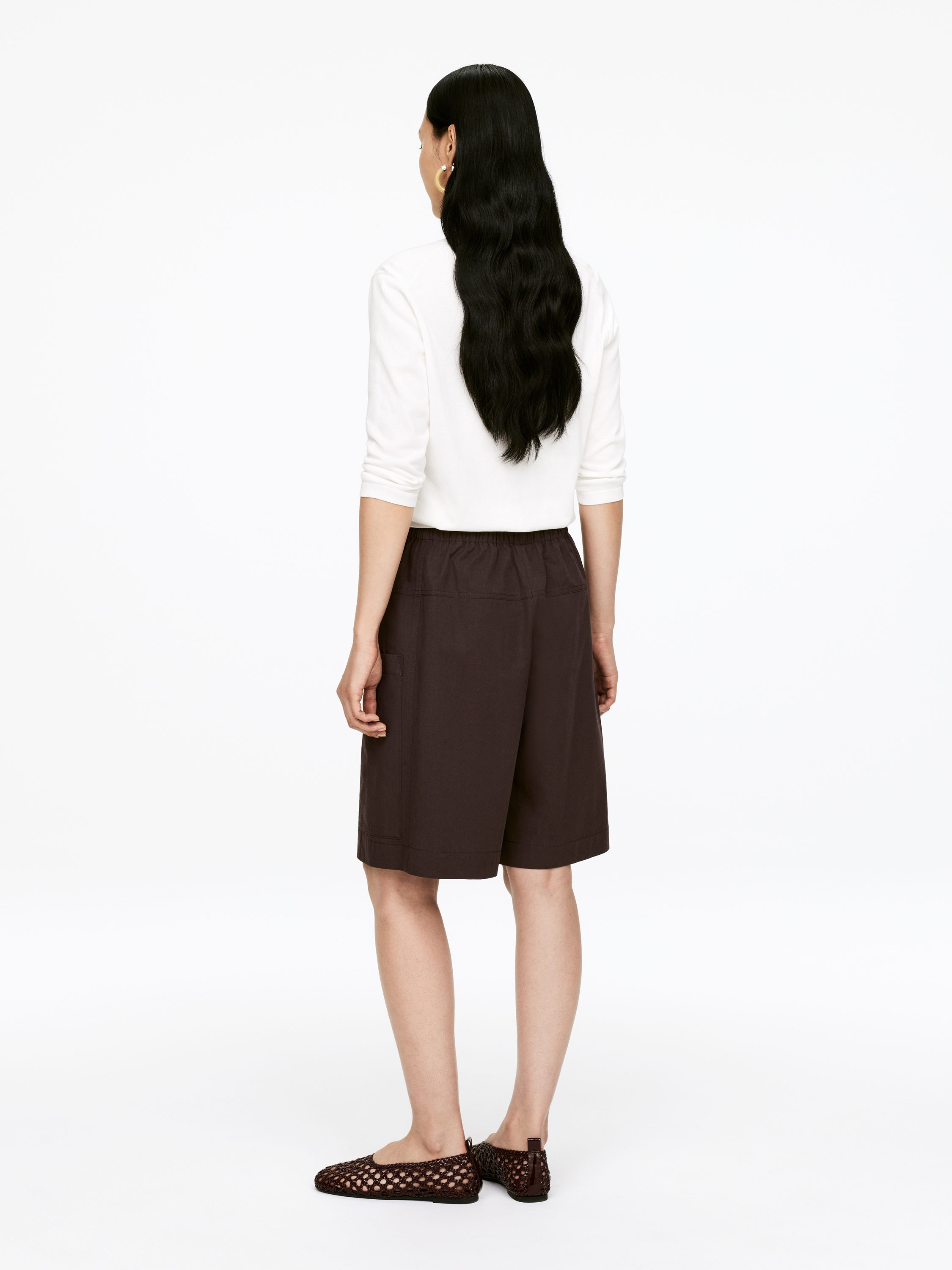 Patch-Pocket Shorts - Brown - Regular fit - Women - StillMedia/Lookbook - 5