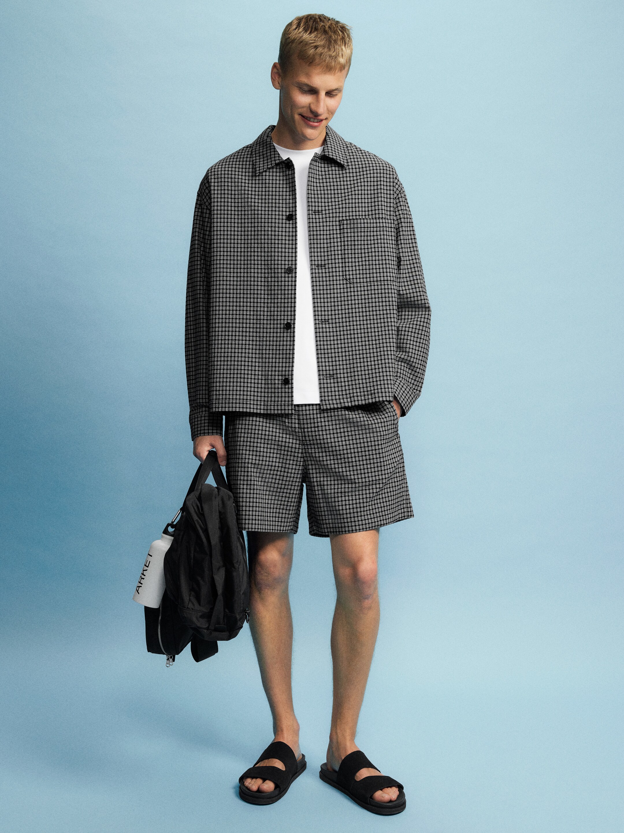 Größeres Bild anzeigen: Seersucker-Shorts - Schwarz - Men | H&M AT 1