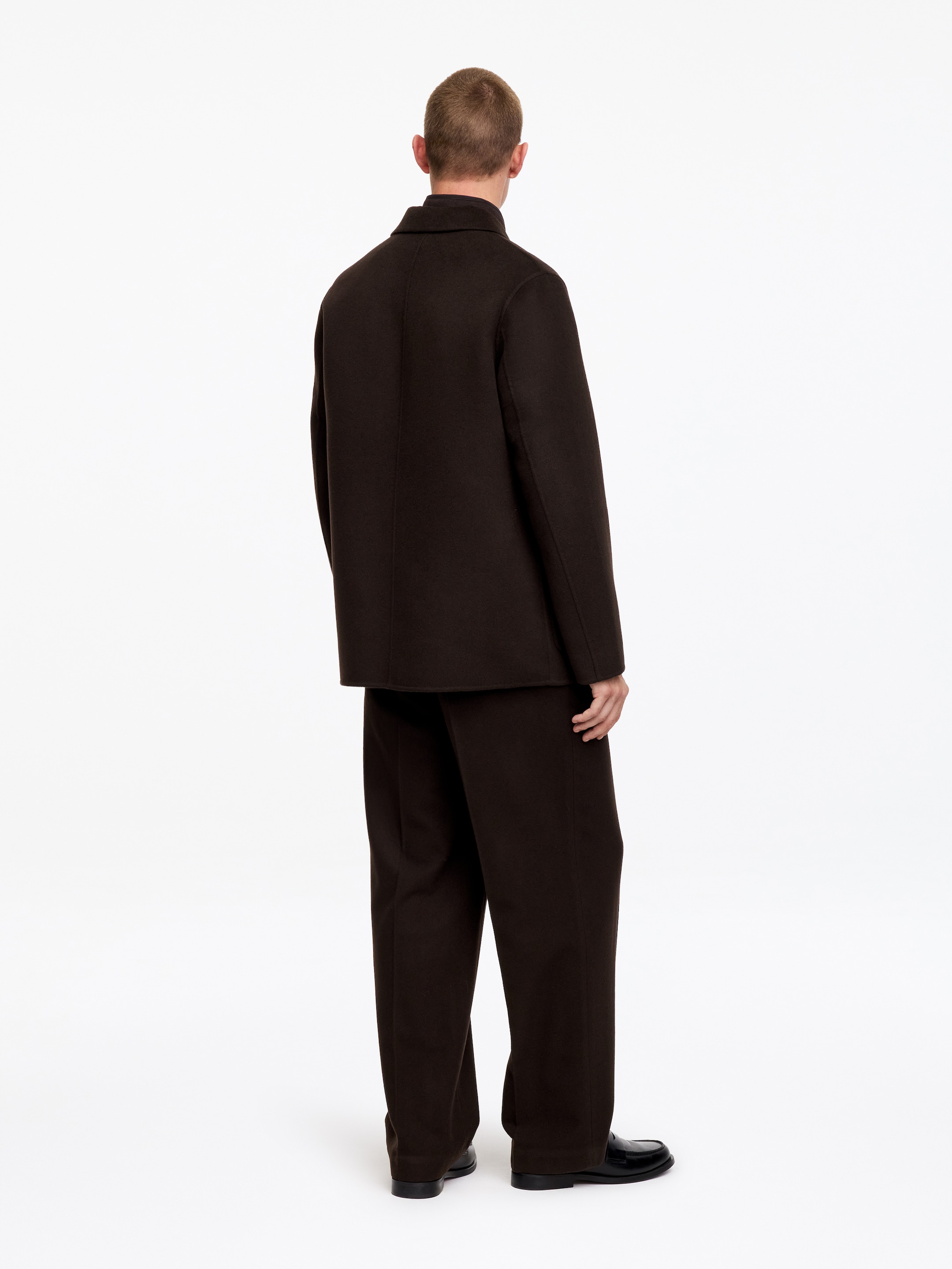 Blazer en laine double face - Marron foncé - Regular fit - men - StillMedia/Lookbook - 3