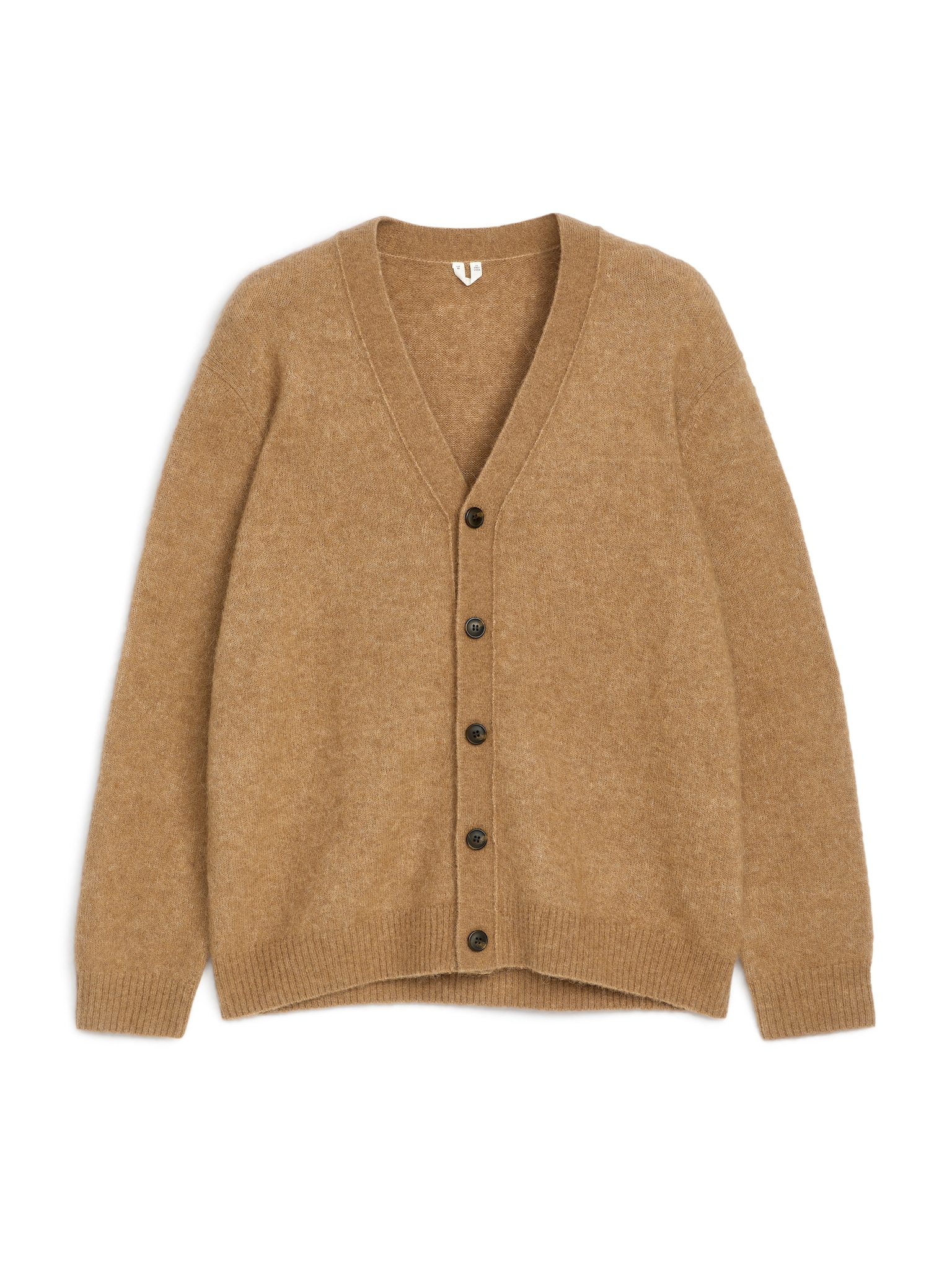 Wool-Alpaca Blend Cardigan - Dark Beige/Vermelho escuro/Bege escuro/Castanho