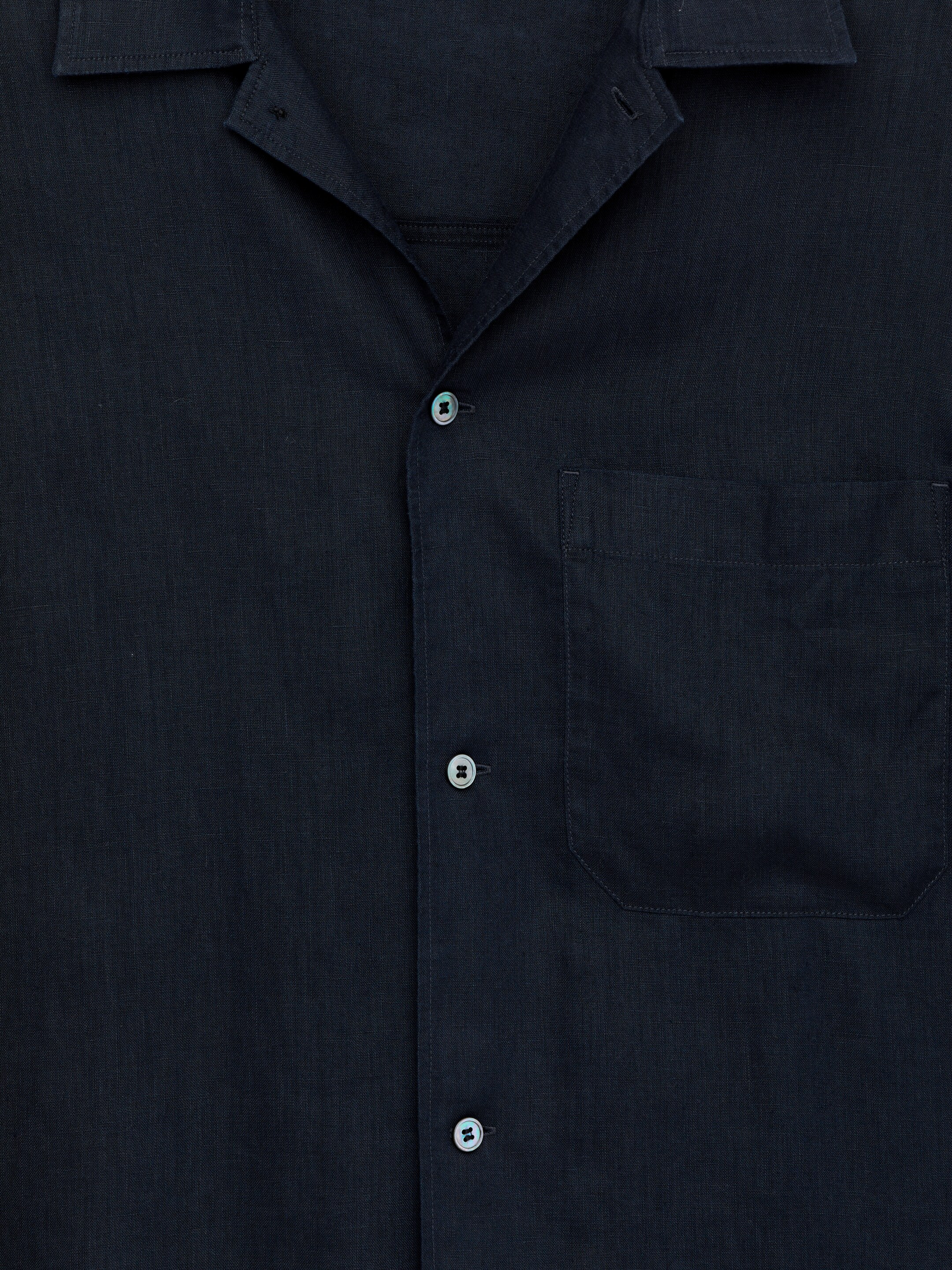 Visualizza immagine più grande: Camicia in lino a maniche corte - Blu scuro - UOMO | H&M IT 2