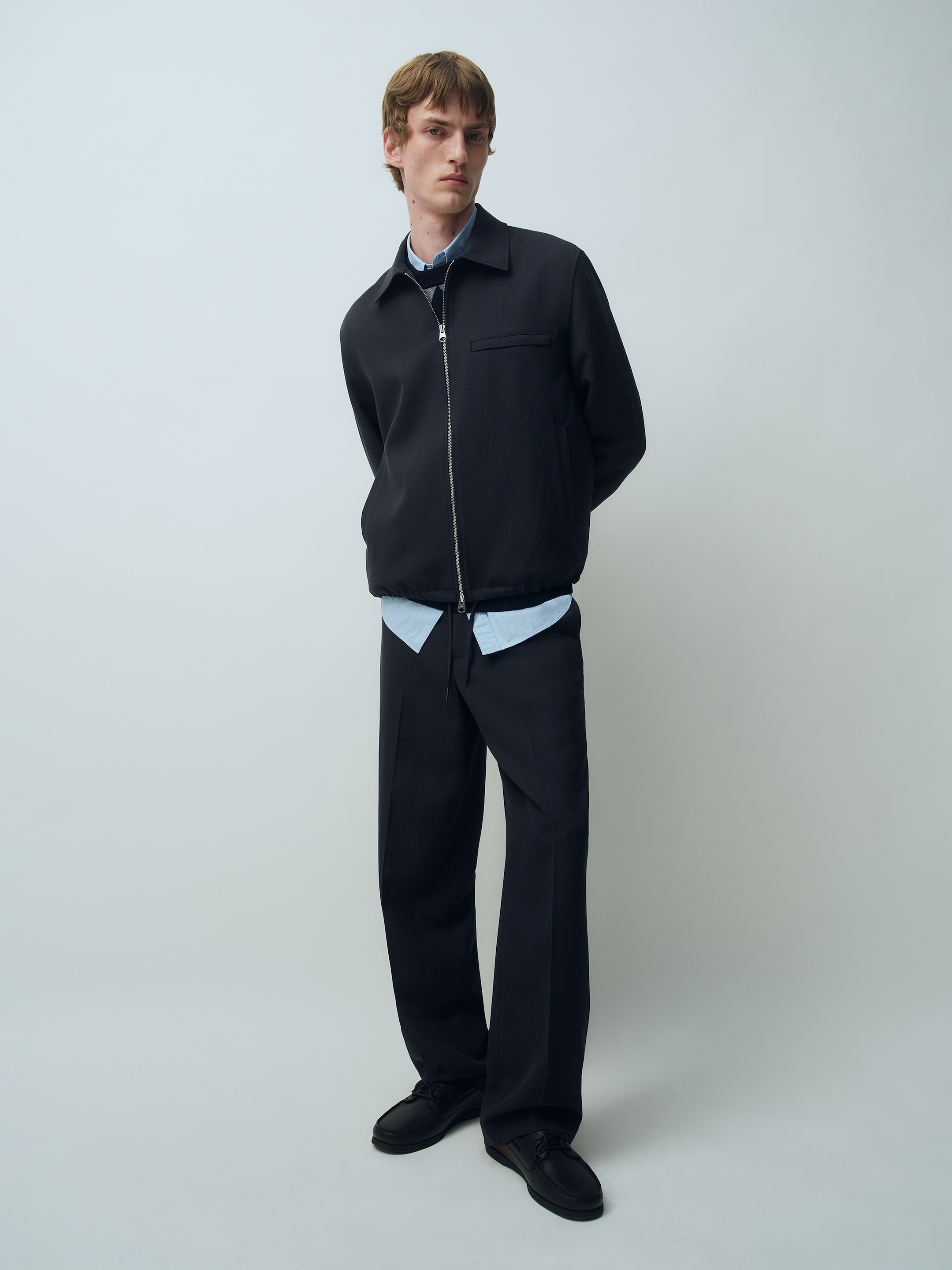 Wool Blouson - Dark Navy - Relaxed fit - men - StillMedia/Environmental - 1