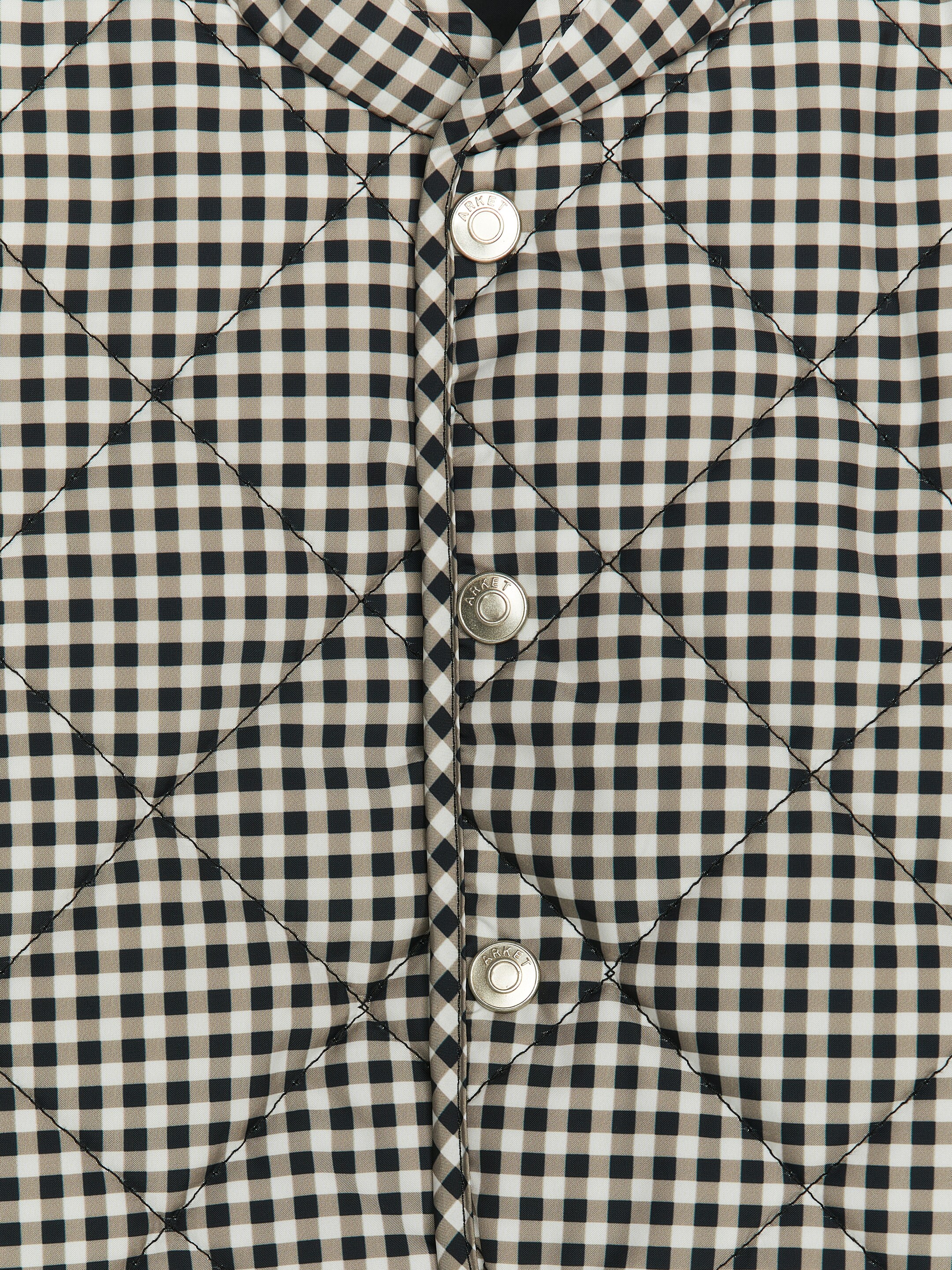 Visa större bild: Quiltad jacka - Vit/svart - BARN | H&M FI 3