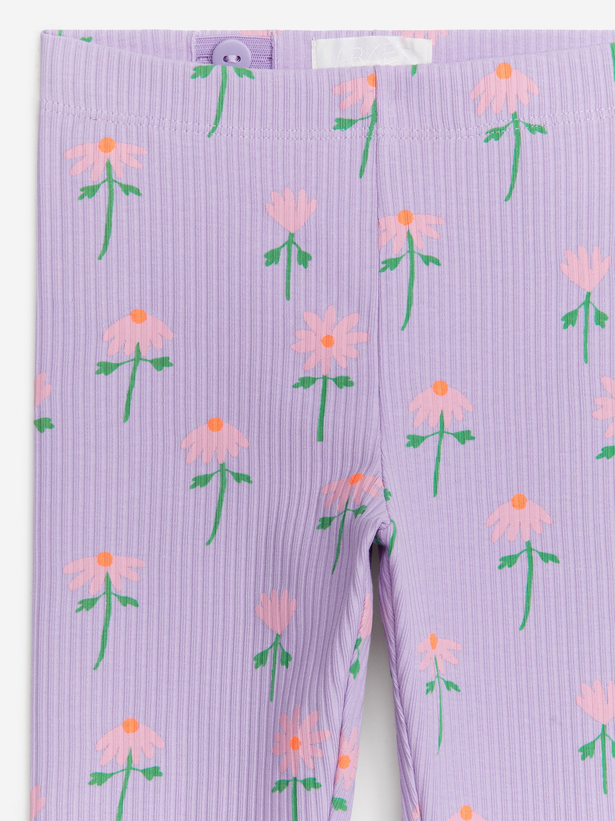Leggings de canalé - Lila/estampado floral - Corte ajustado - Children - StillMedia/DescriptiveDetail - 3