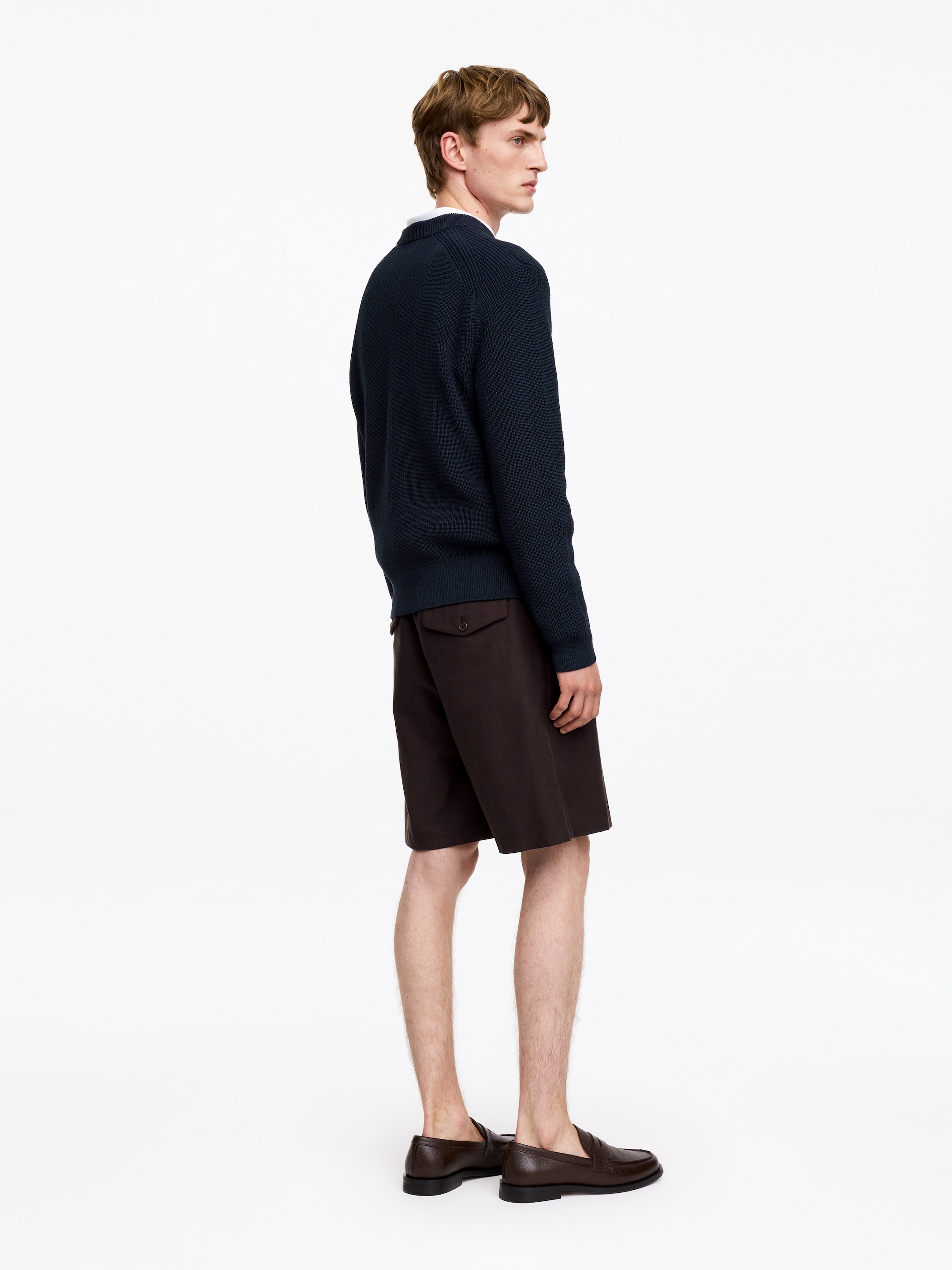 Maglione girocollo in cotone - Blu scuro - Regular fit - Men - StillMedia/Lookbook - 4