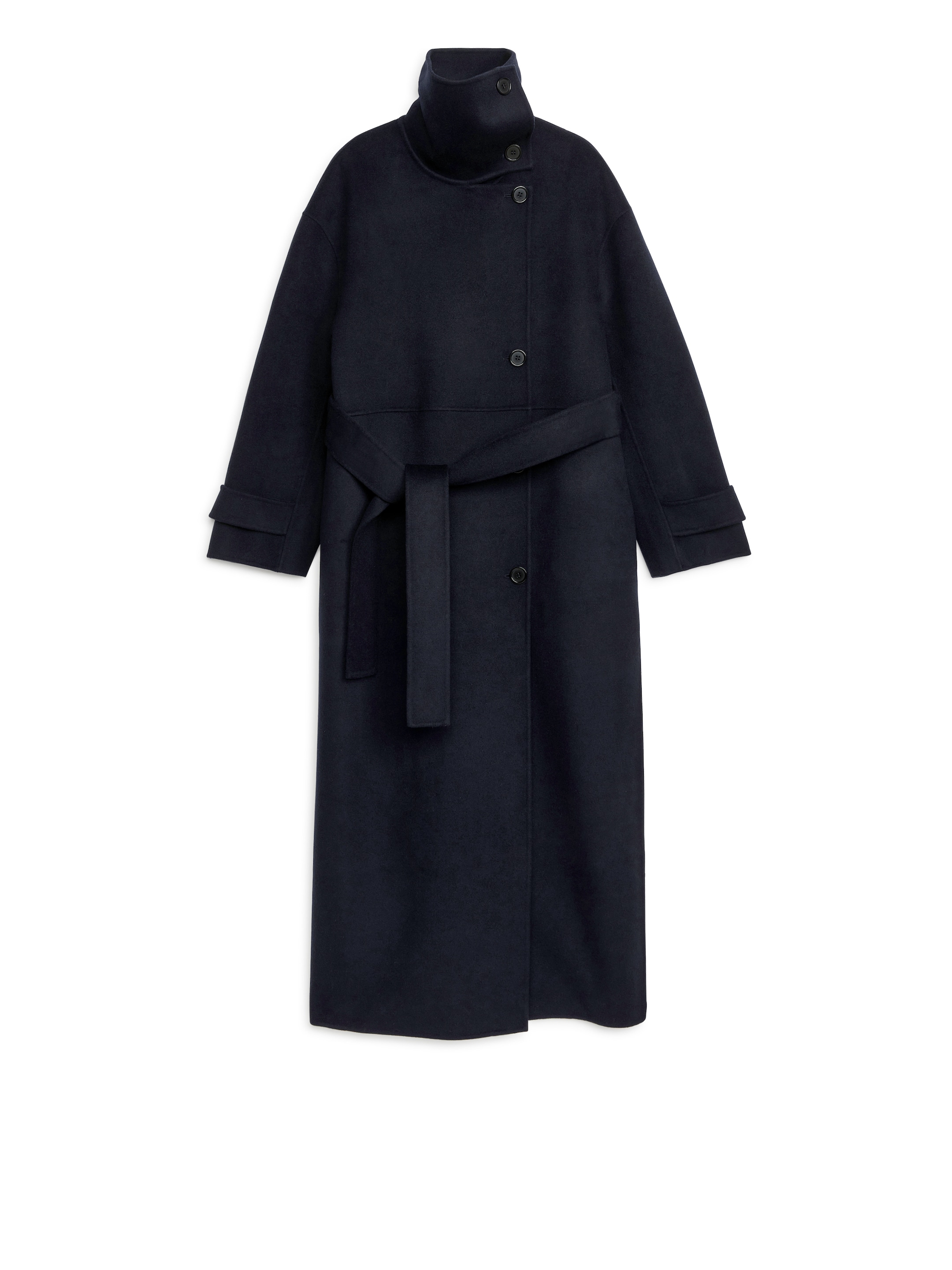 Double-Face Wool Coat - Dark Blue - Regular fit - Women - StillMedia/DescriptiveStillLife - 1