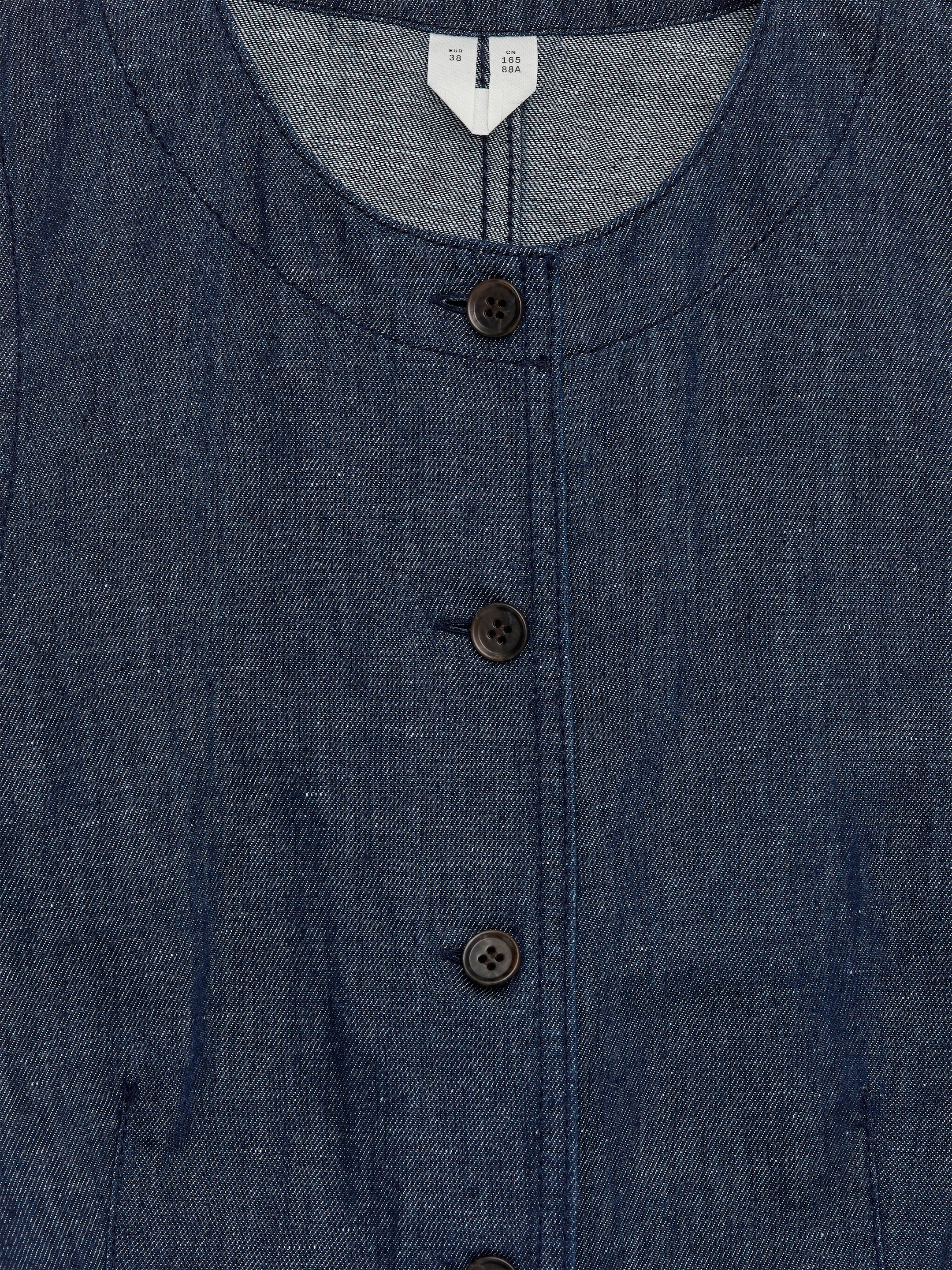 Zobrazit větší obrázek: Fitted Denim Vesta - Tmavě modrá - ŽENY | H&M CZ 3