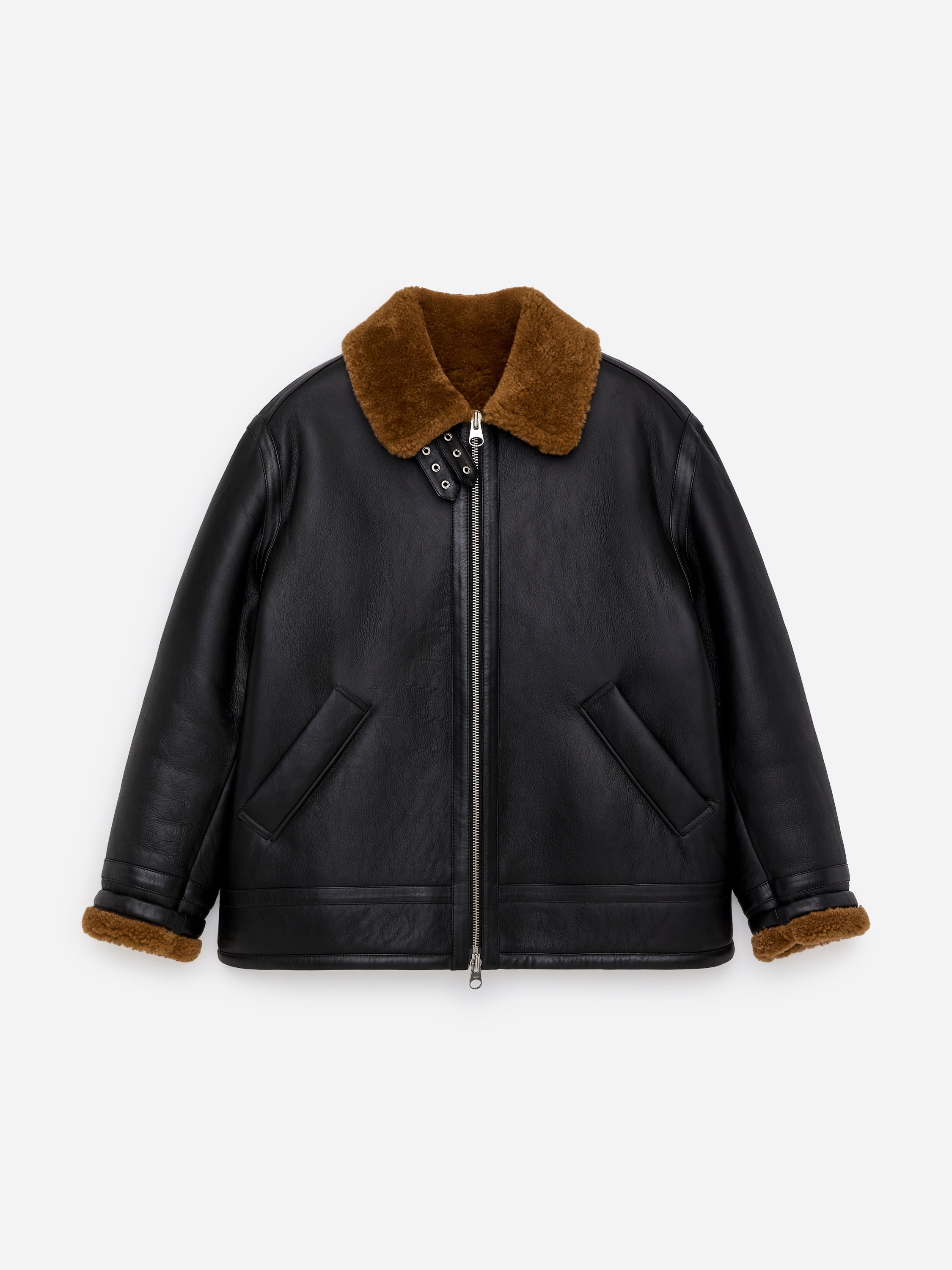 Shearling Jacket - Black - Oversized - Men - StillMedia/DescriptiveStillLife - 3