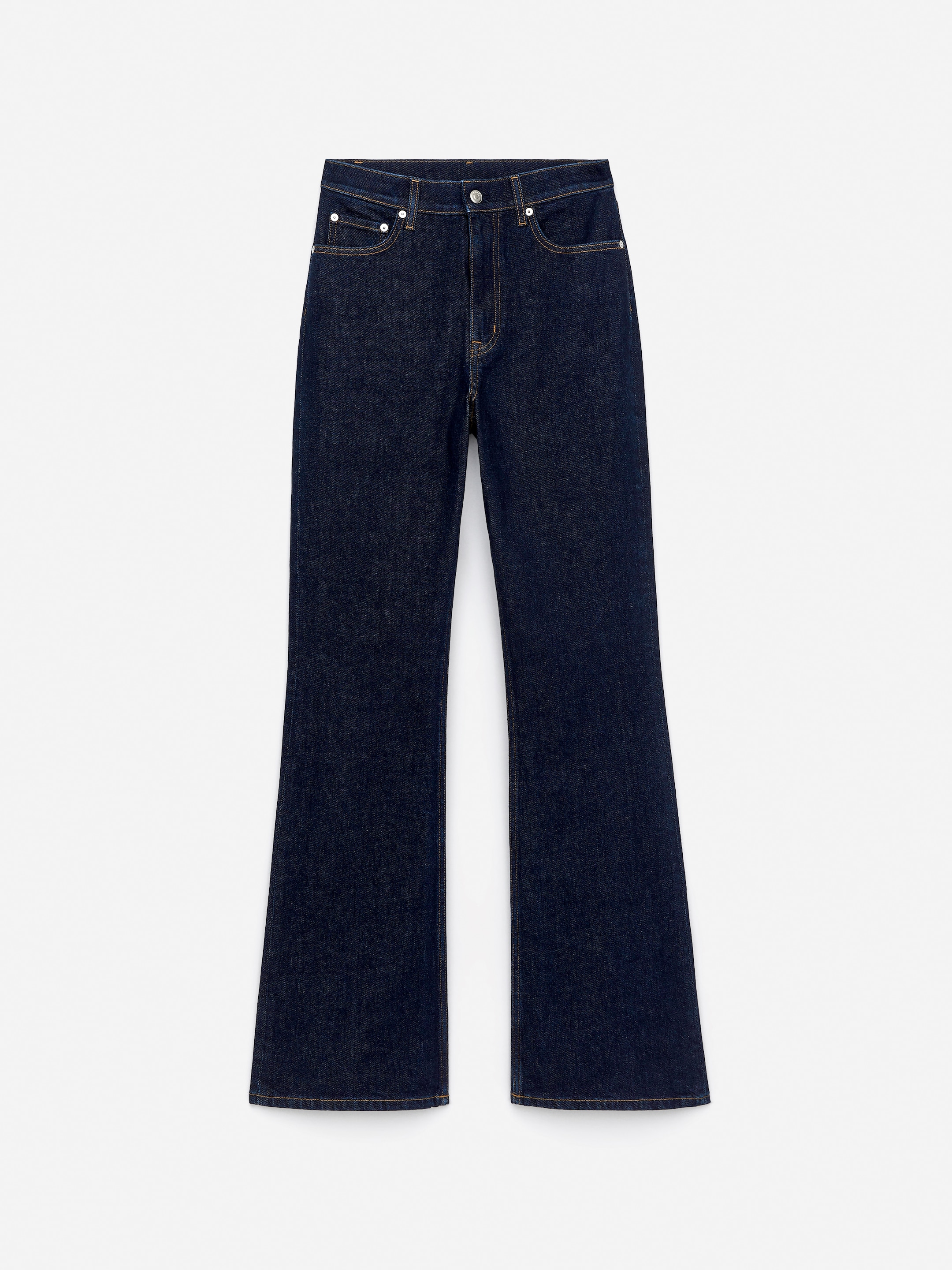 RAIN High Flared Jeans - Dark Blue - Slim fit - Women - StillMedia/DescriptiveStillLife - 1