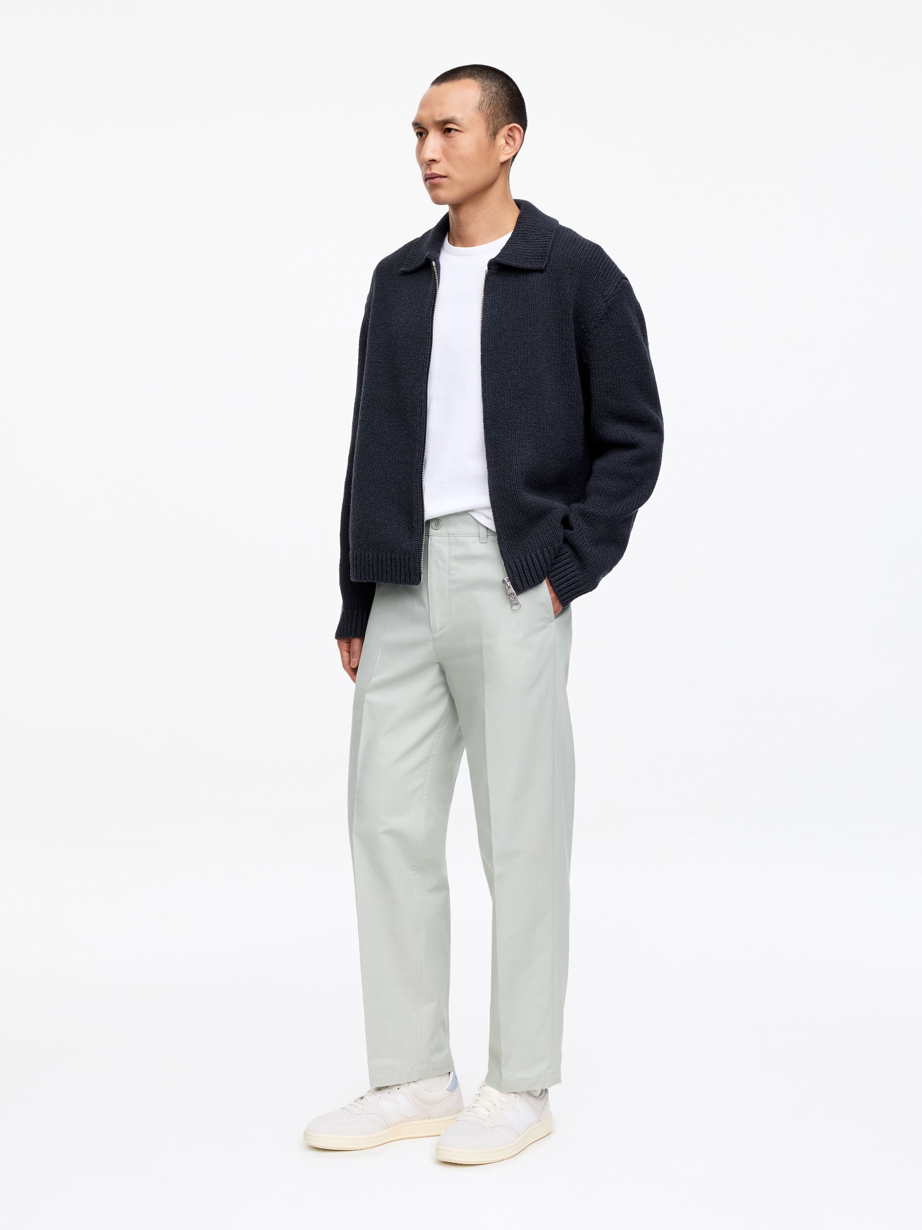 Cotton Trousers - Dusty Light Green - Relaxed fit - Men - StillMedia/Lookbook - 4
