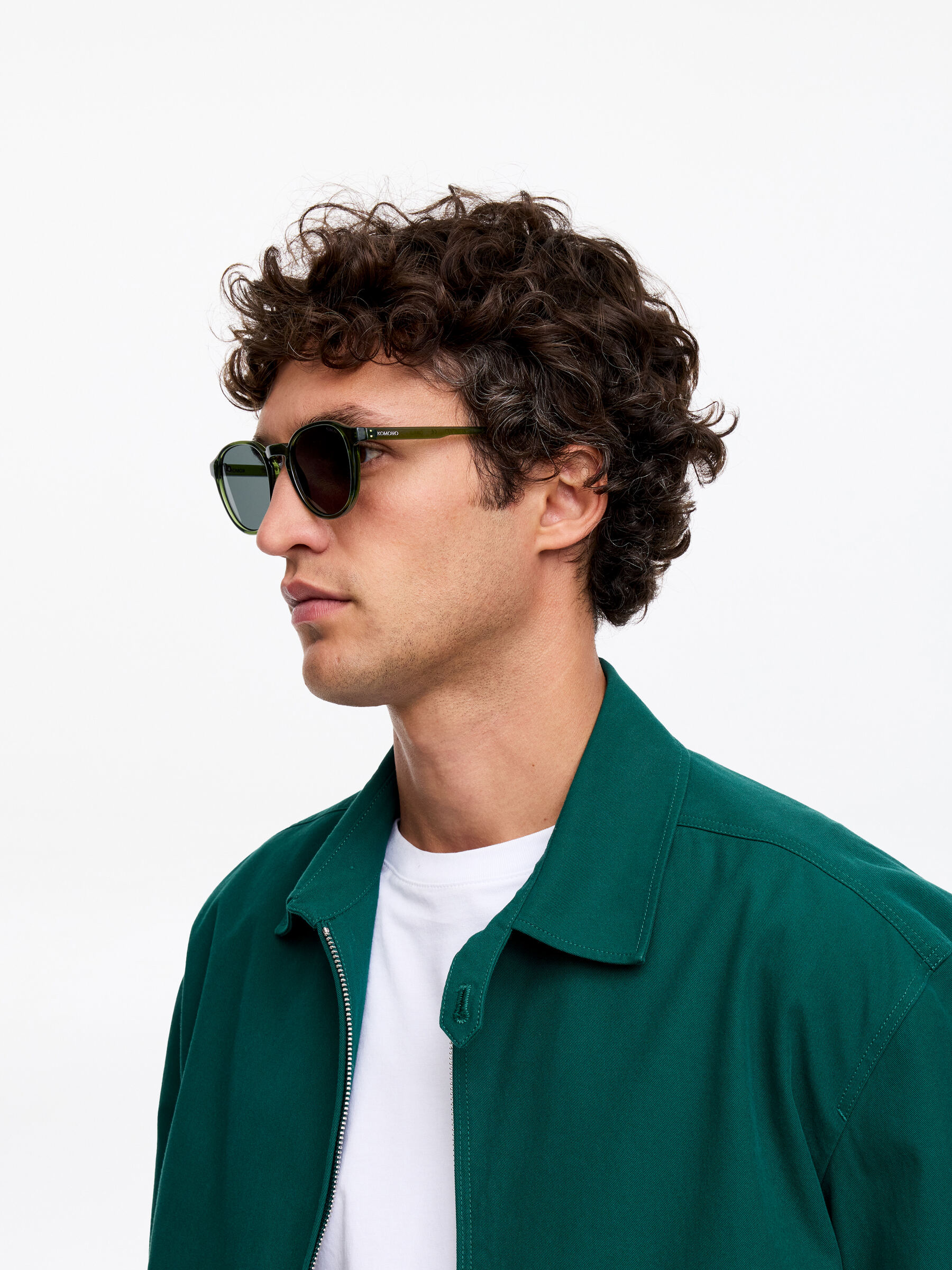 Okulary przeciwsłoneczne Liam marki KOMONO - Khaki Green - Men - StillMedia/Lookbook - 4