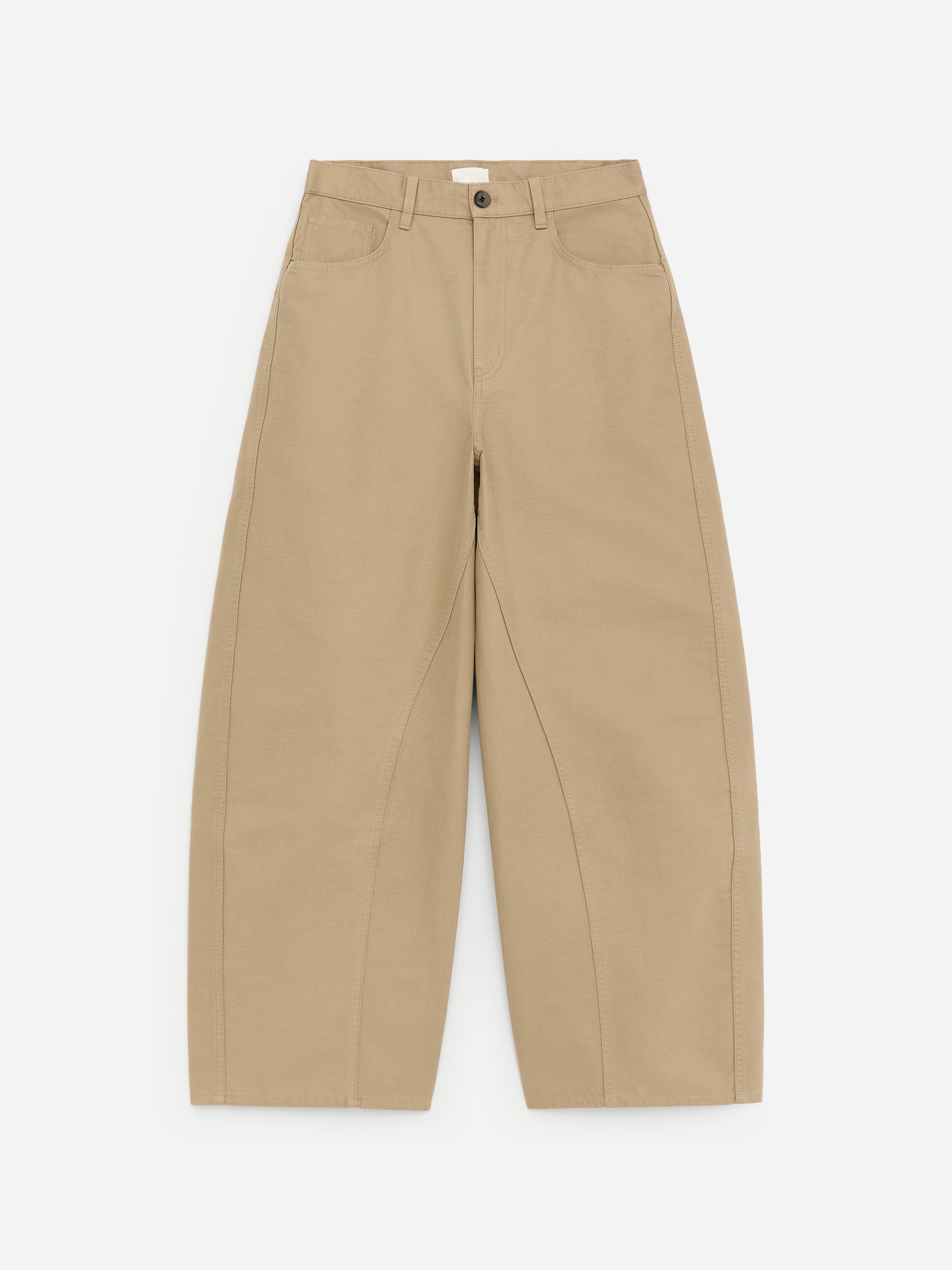 Barrel-Hose aus Baumwolle - Beige - Loose Fit - Women - StillMedia/DescriptiveStillLife - 1
