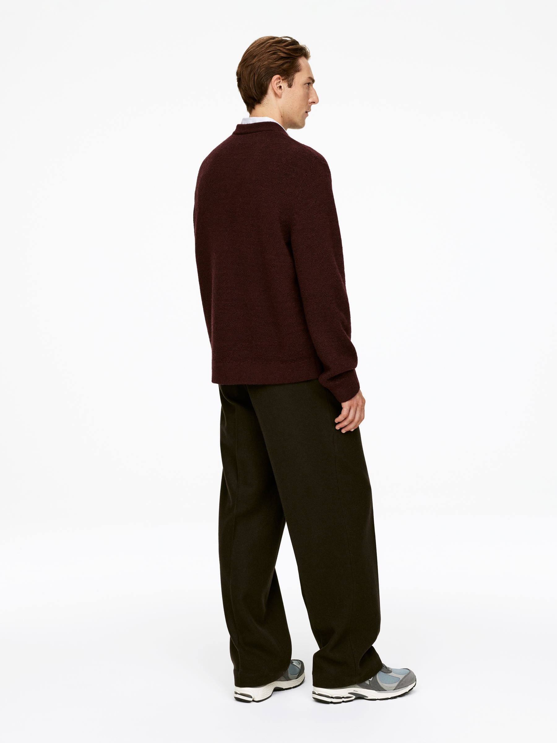 Pull en mélange de laine - Bordeaux - Regular fit - Homme - StillMedia/Lookbook - 4