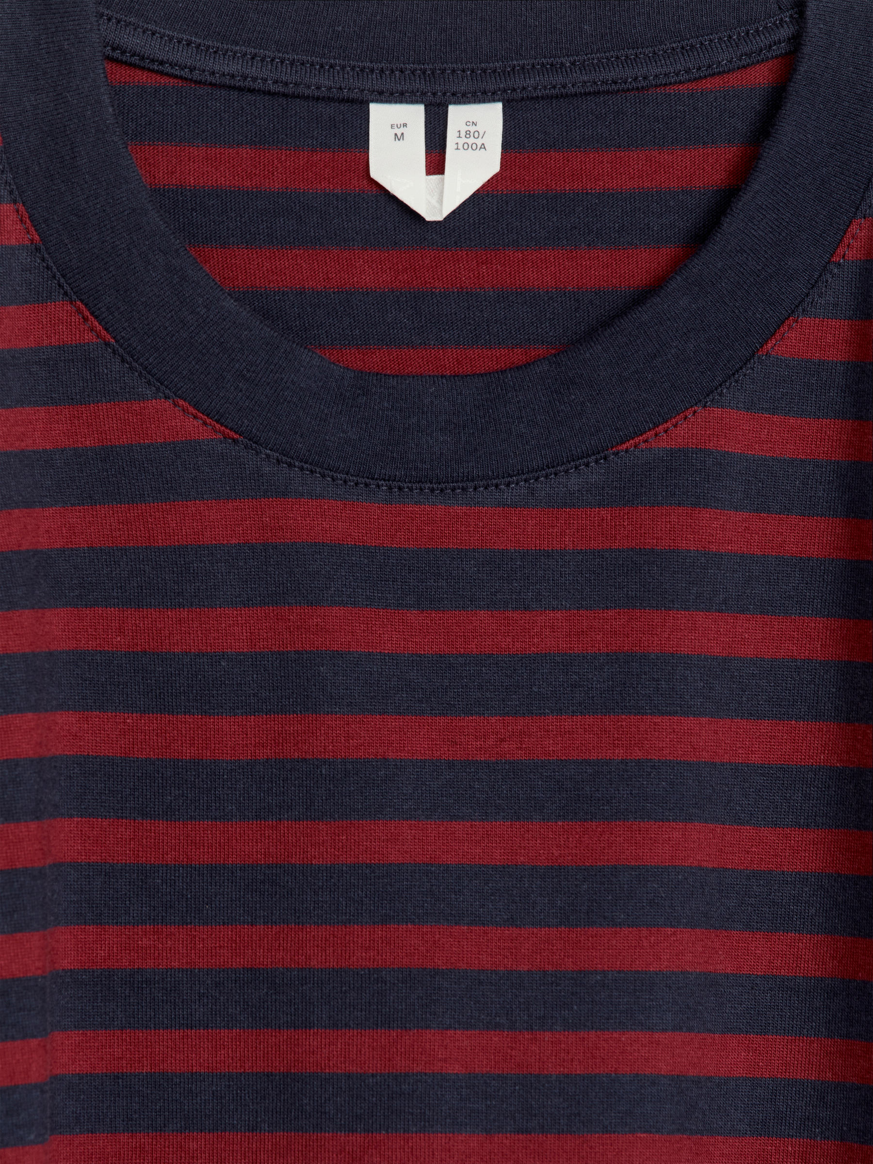 Striped T-Shirt - Blue/Red - Loose fit - Men - StillMedia/DescriptiveDetail - 1
