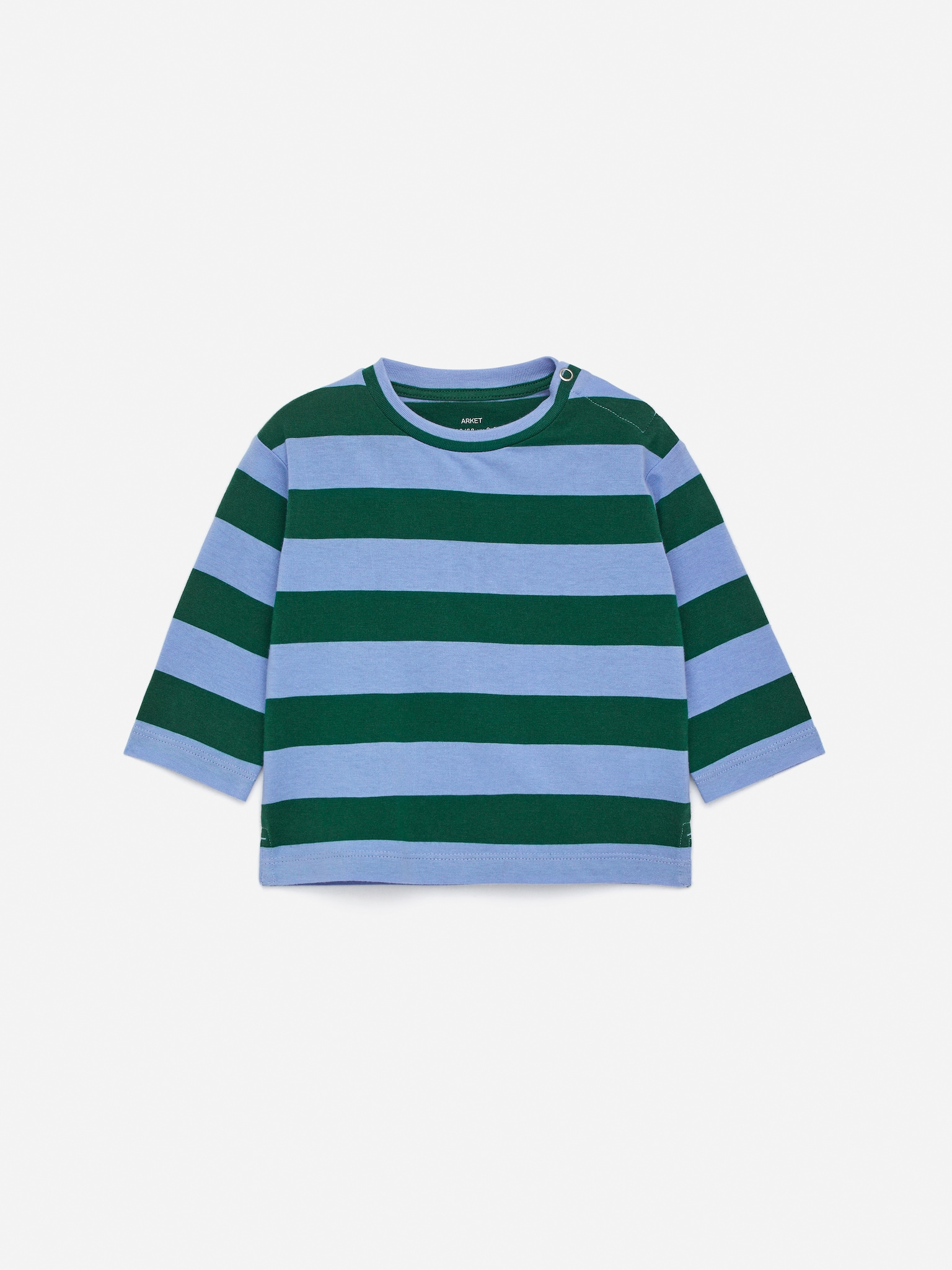 Long Sleeve Top - Green/Blue/White/Green/Bright Blue/Off White