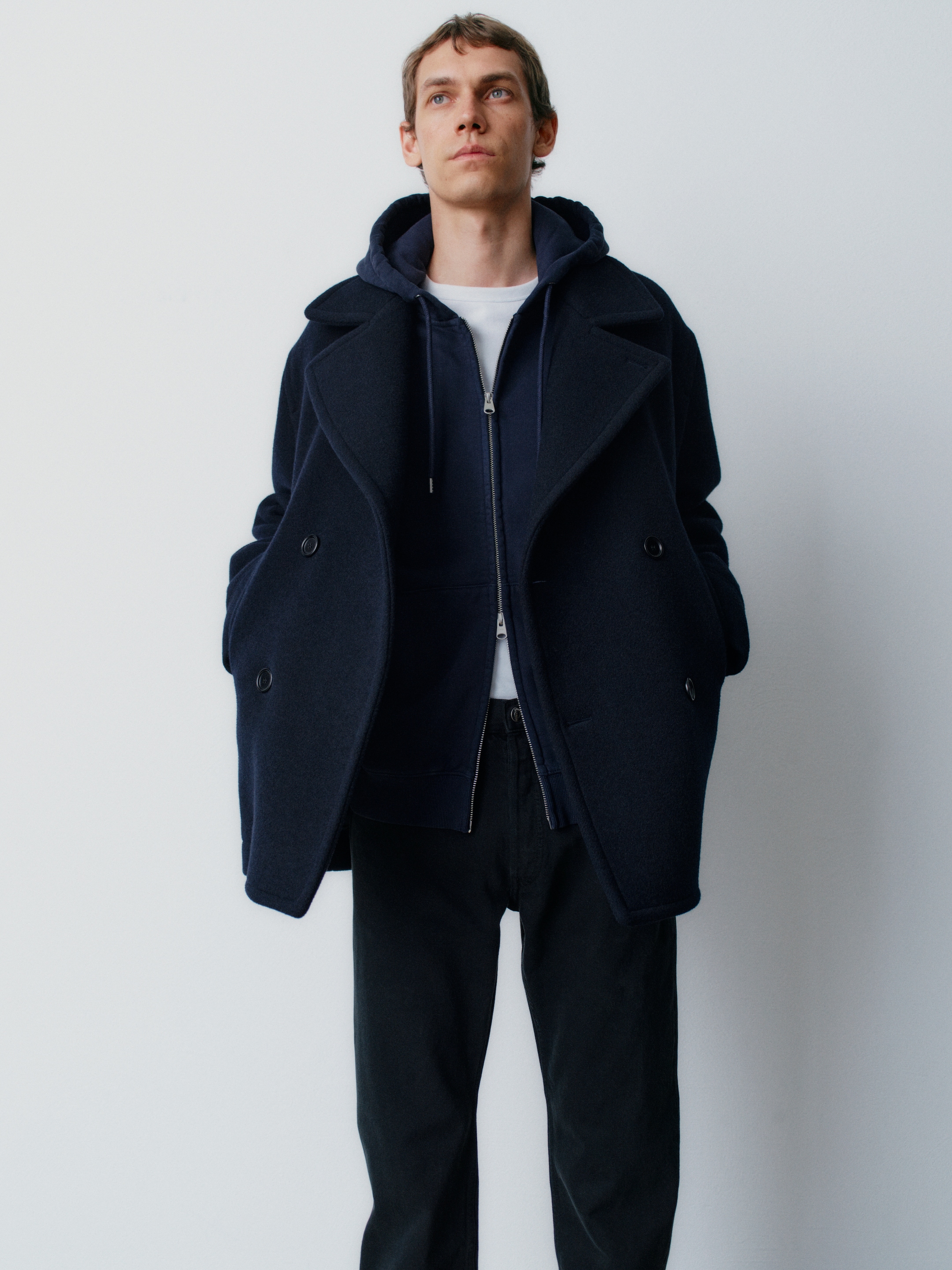 Relaxed Zip Hoodie - Dark Blue - Relaxed fit - men - StillMedia/Environmental - 1