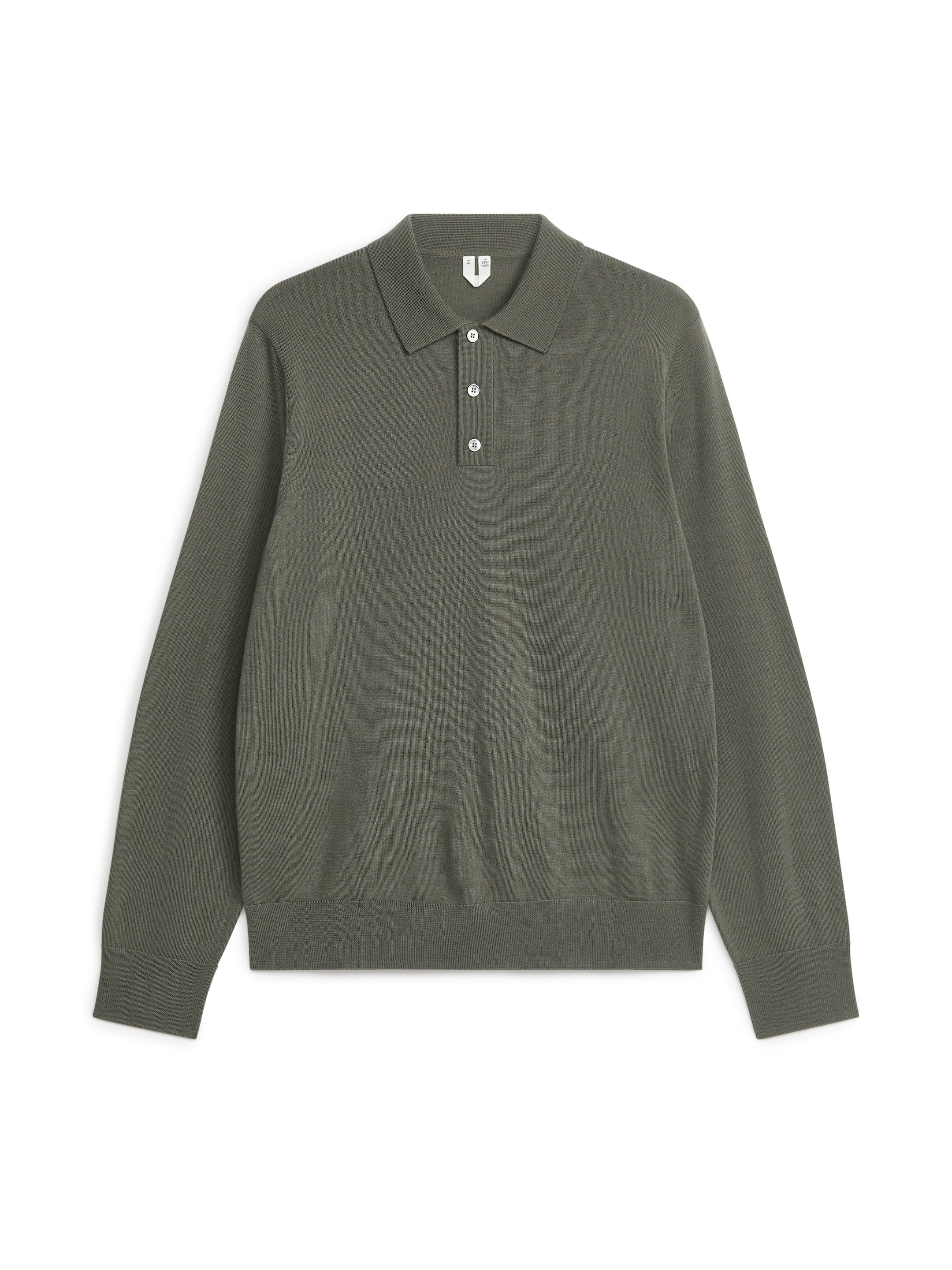 Polo en laine mérinos - Vert kaki - Regular fit - Homme - StillMedia/DescriptiveStillLife - 1