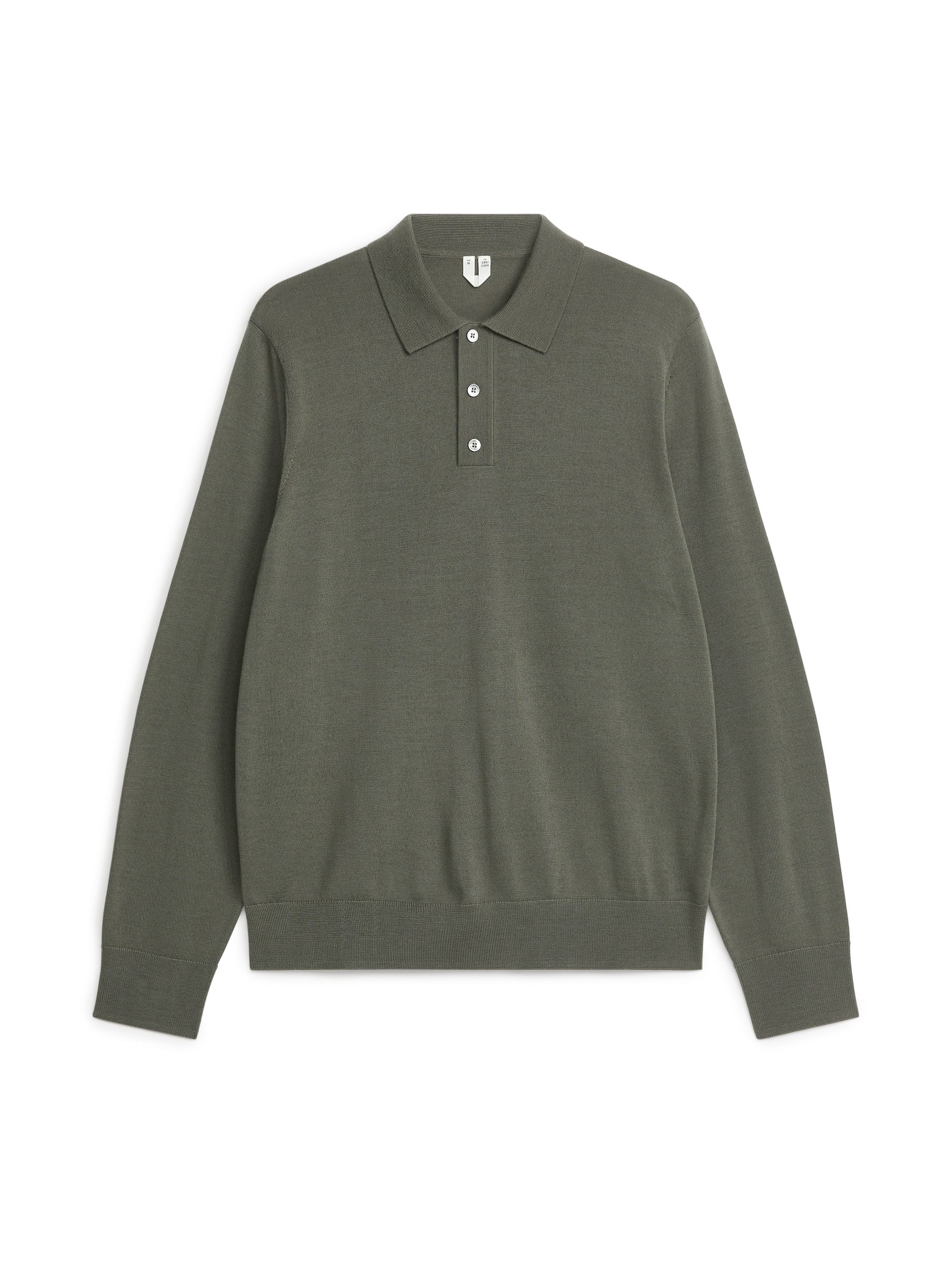 Vezi imaginea mai mare: Pulover polo din merino - Khaki Green - BĂRBAŢI | H&M RO 1