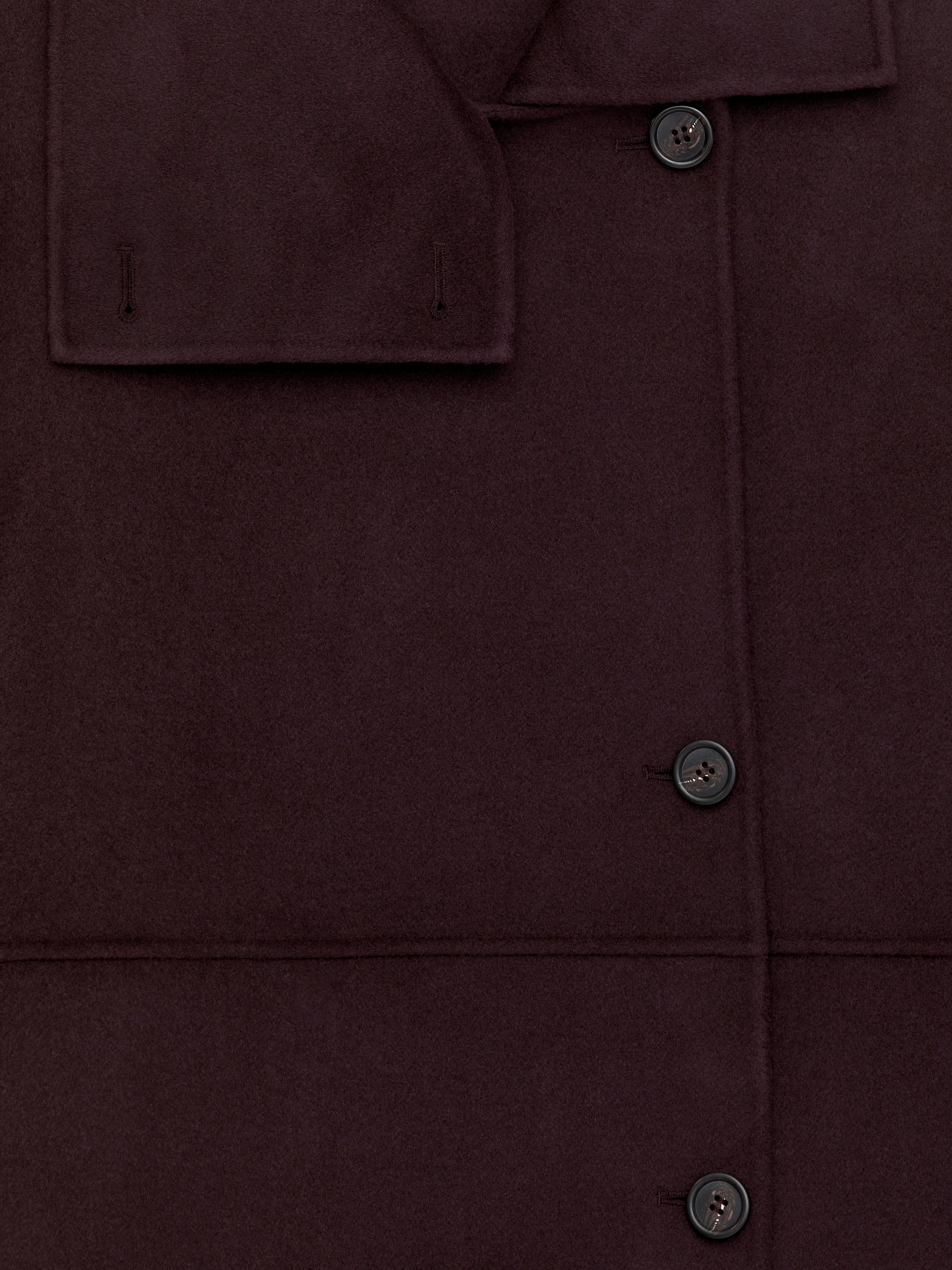 Wool-Blend Funnel-Neck Coat - Burgundy - Oversized - Women - StillMedia/DescriptiveDetail - 2