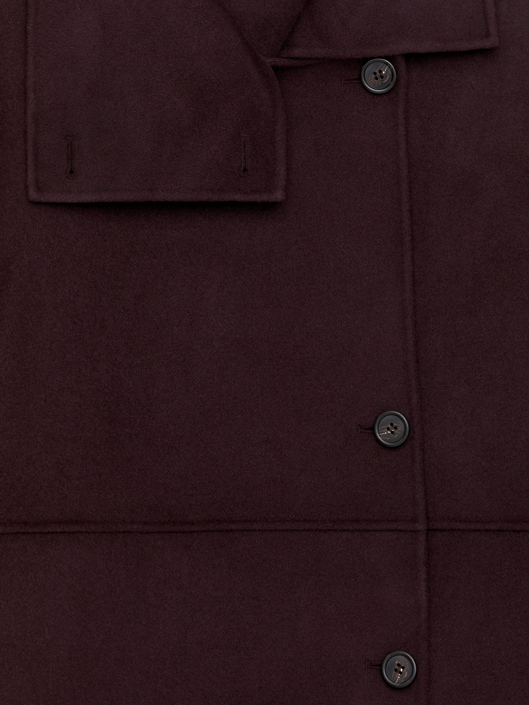 Wool-Blend Funnel-Neck Coat - Burgundy - Oversized - Women - StillMedia/DescriptiveDetail - 2