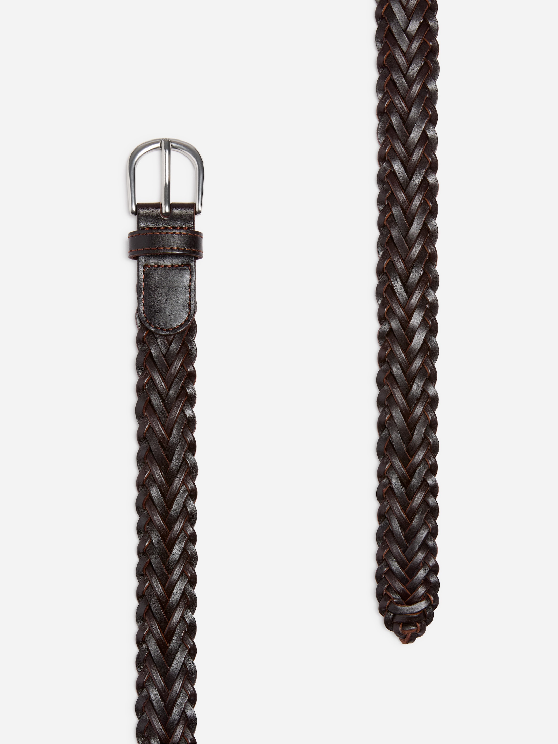 Flechtgürtel aus Leder - Dunkelbraun - men - StillMedia/DescriptiveDetail - 6