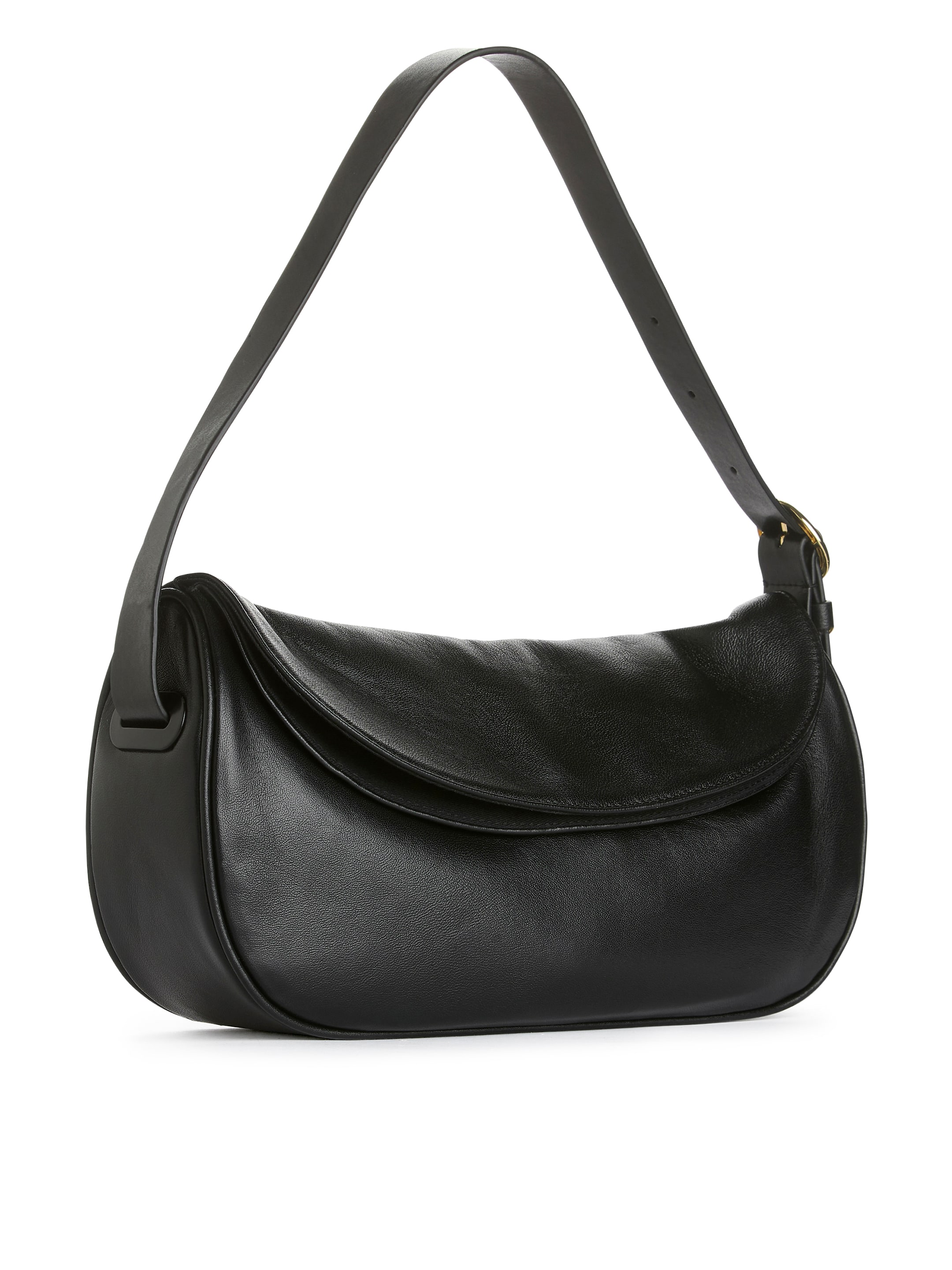Curved Leather Bag - Black - Women - StillMedia/DescriptiveStillLife - 2