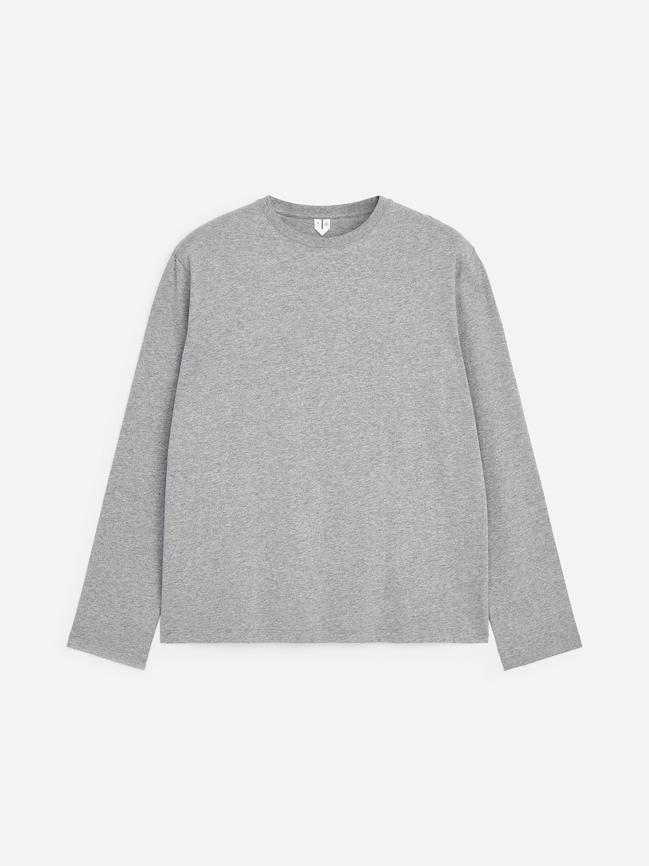 T-shirt met normale pasvorm en lange mouwen - Grijs gemêleerd/Zwart/Donkerblauw