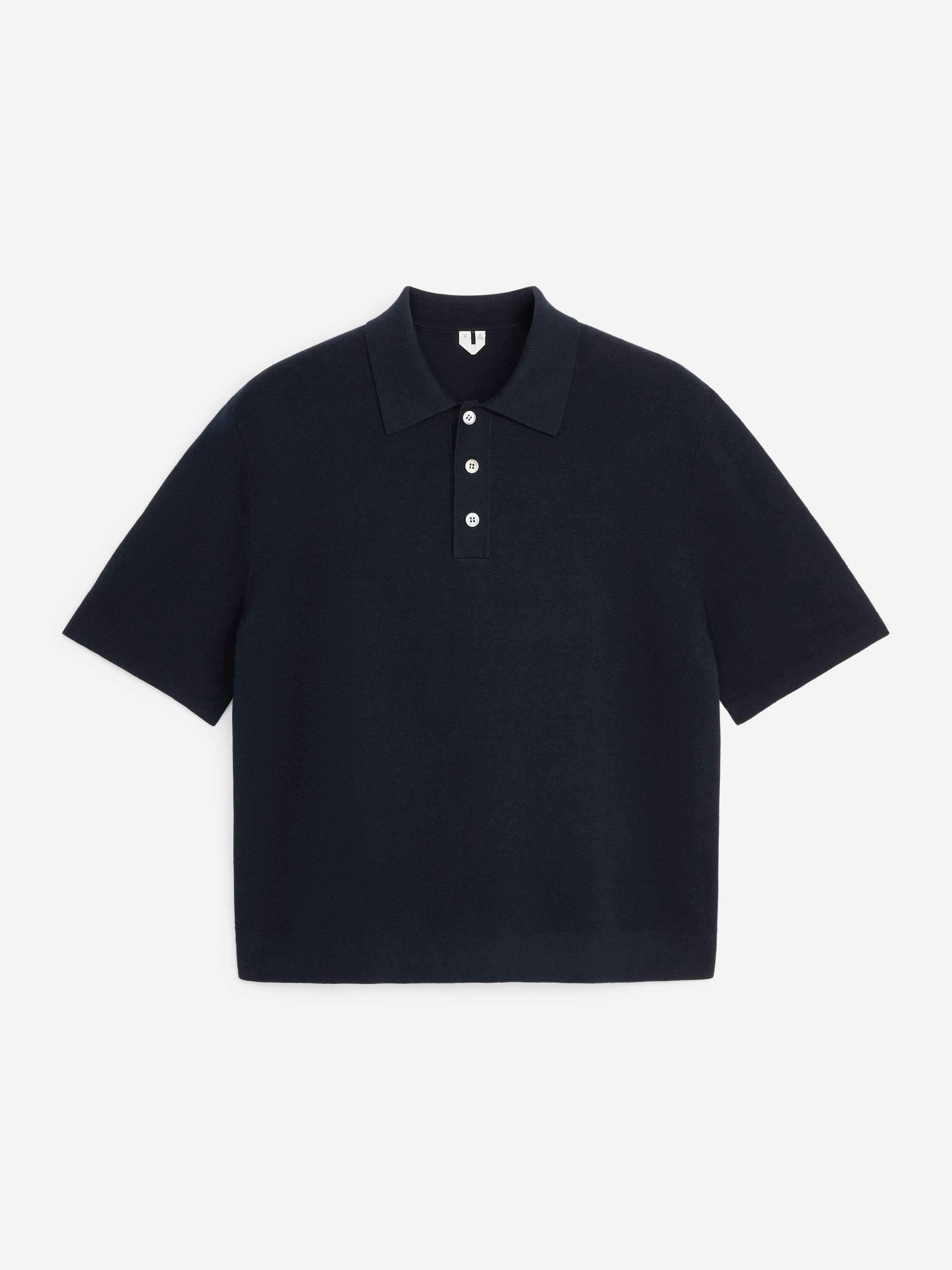Feinstrick-Poloshirt - Dunkelblau/Mittelblau
