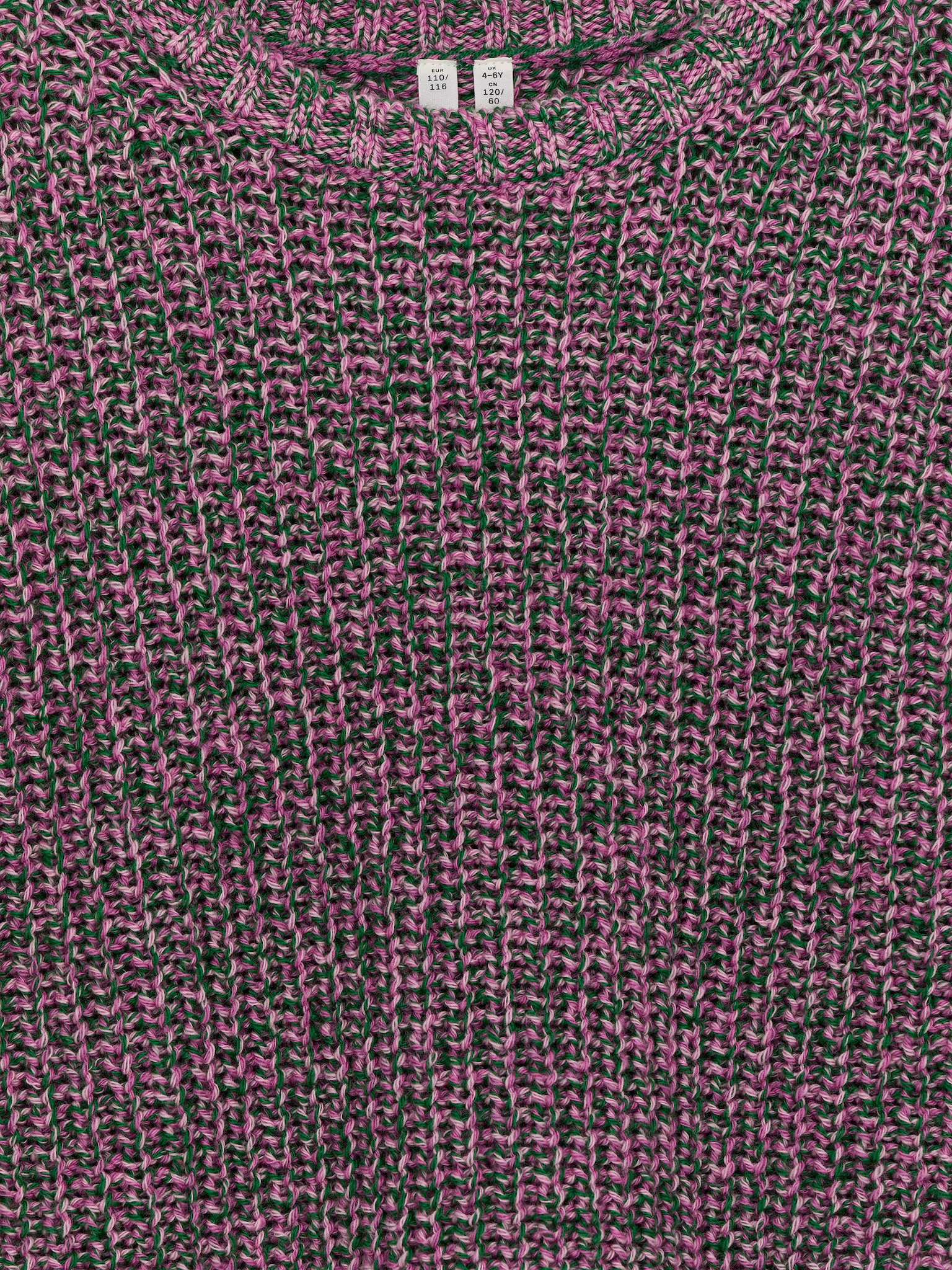 Marble-Knit Wool Jumper - Pink/Green - 4