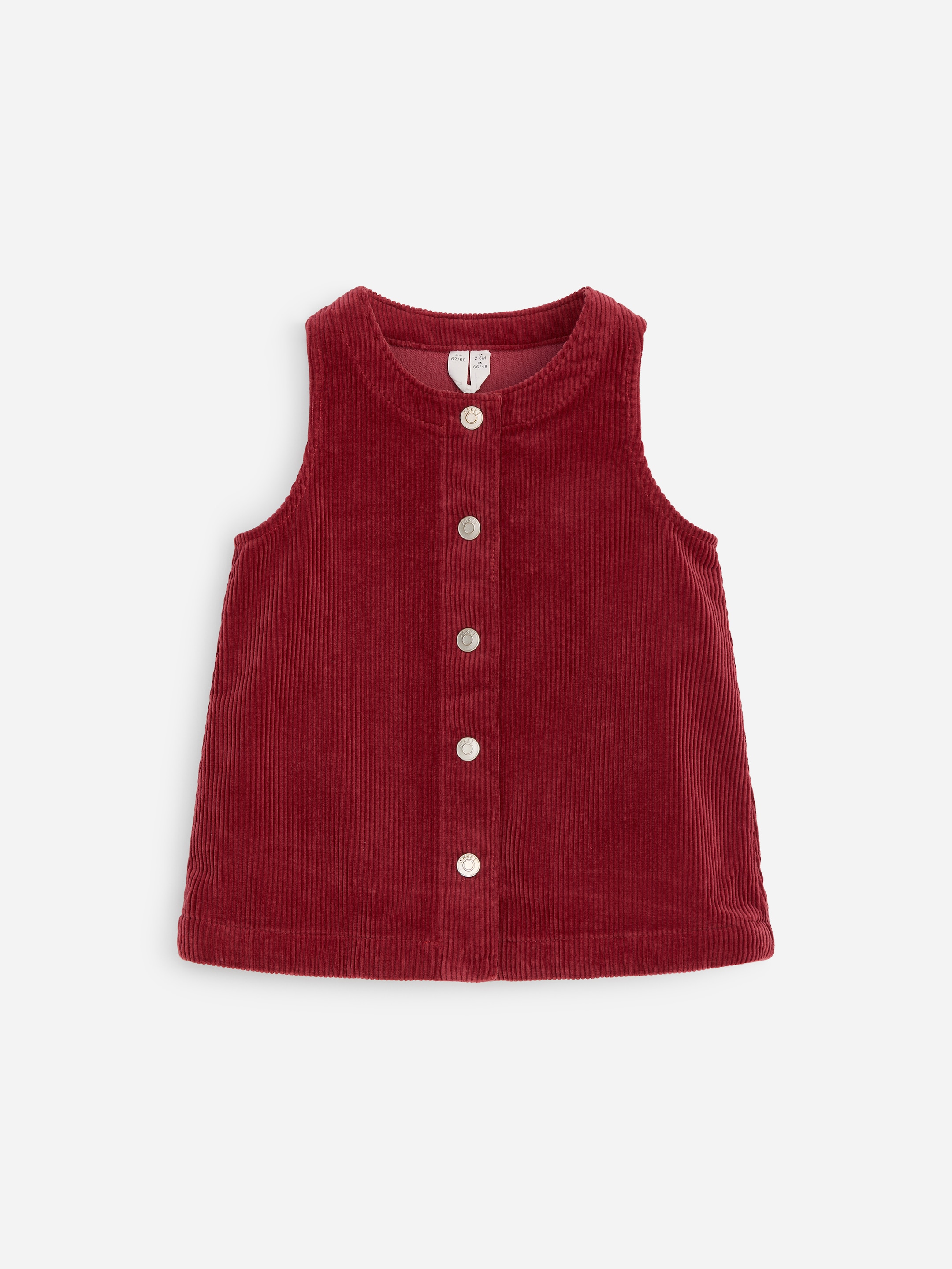 Cotton Corduroy Dress-Red-20482