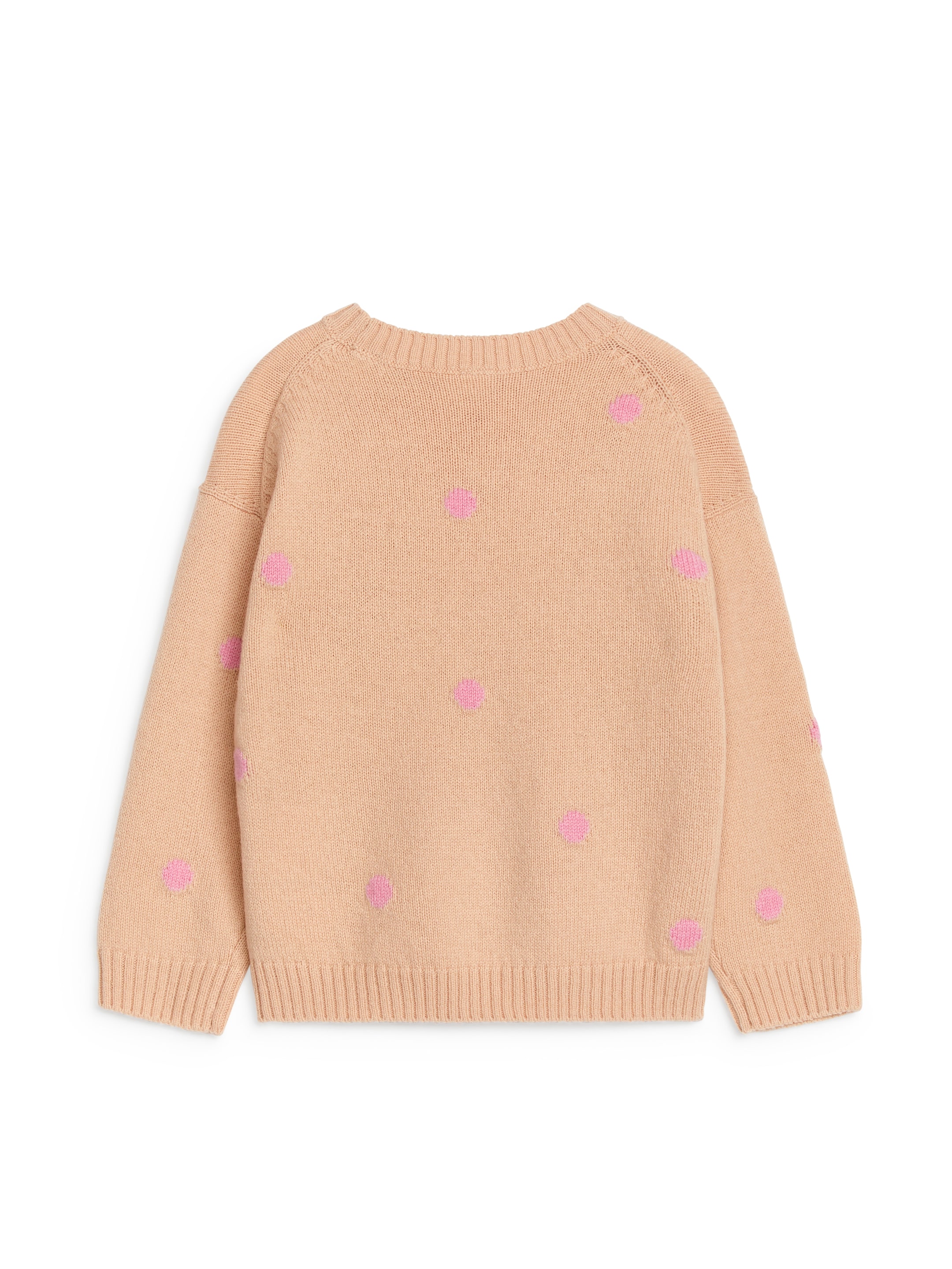 Wool Jumper - Beige/Pink Dots - Regular fit - children - StillMedia/DescriptiveStillLife - 3