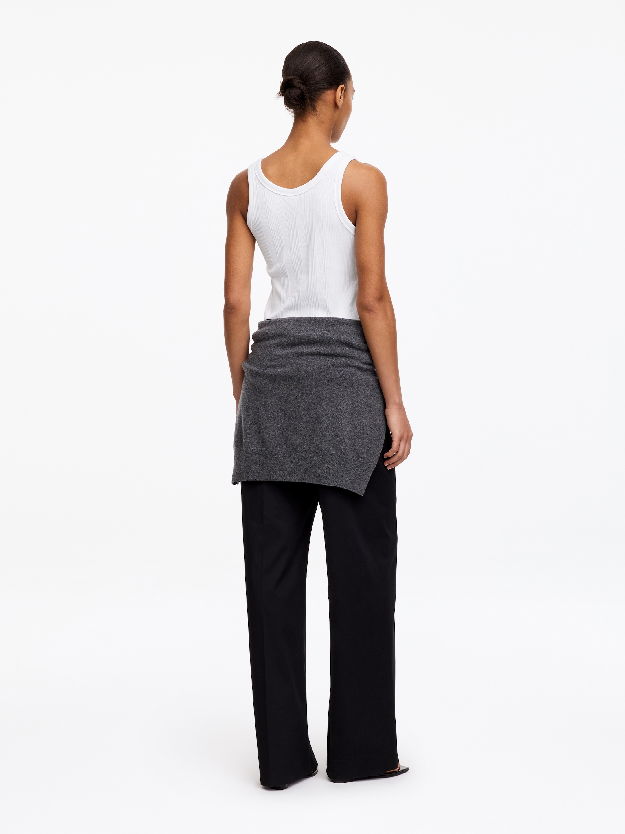 Rib Tank Top - White - Slim fit - Women - StillMedia/Lookbook - 4