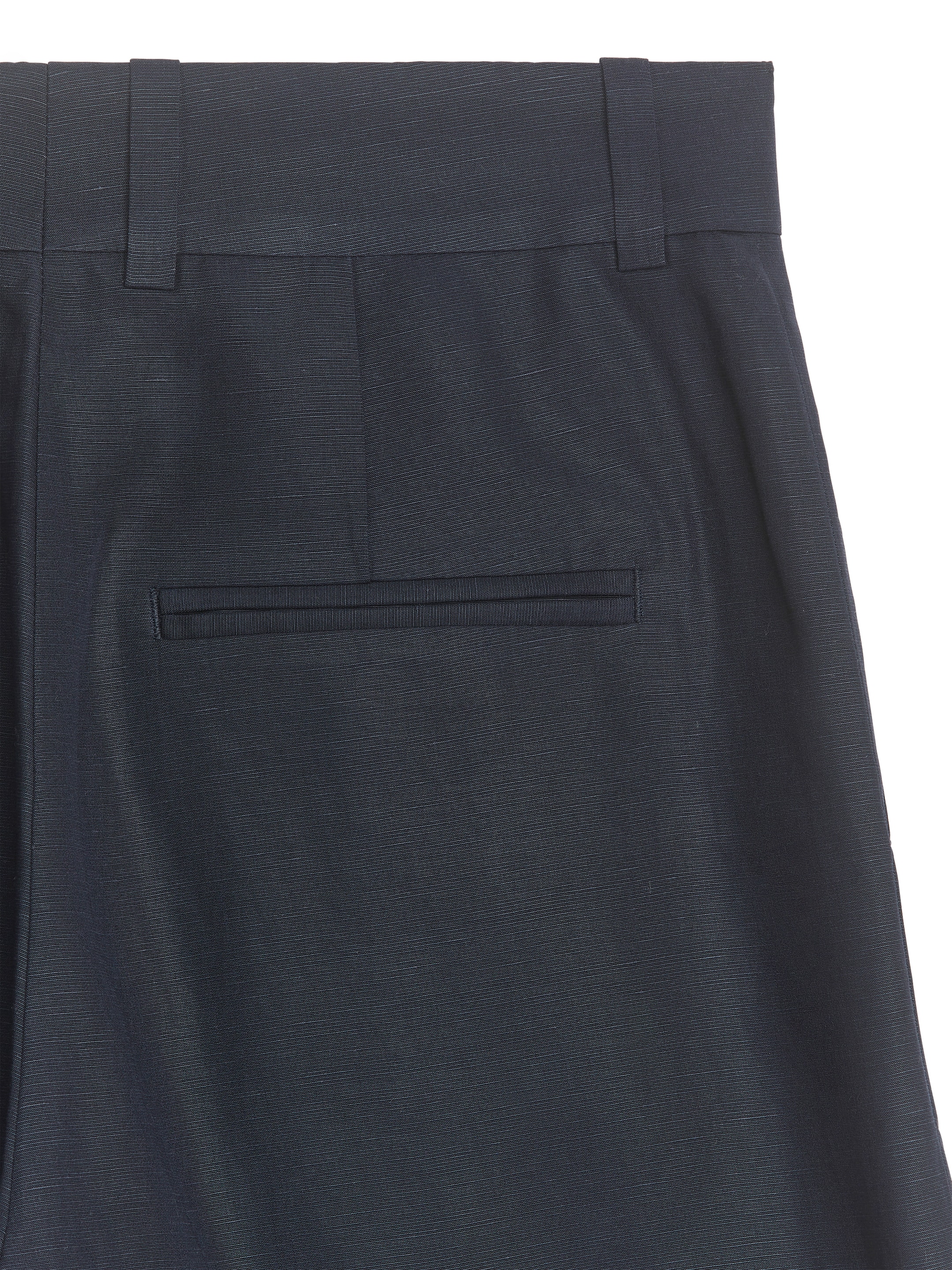 Byxor i lyocell och linne - Mörkblå - Loose fit - Women - StillMedia/DescriptiveDetail - 1